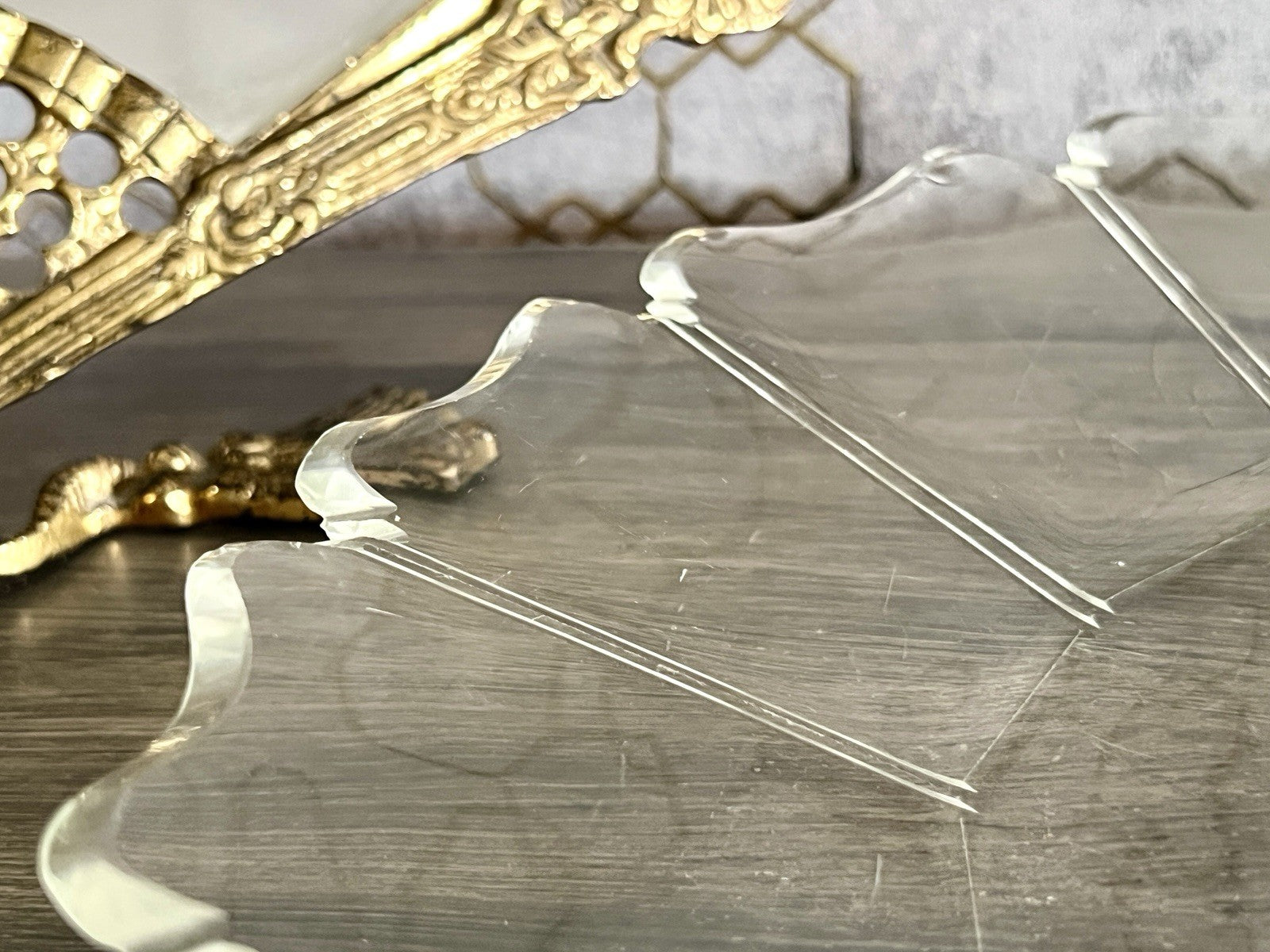 Antik Biedermeier Groß  Schale Teller Glasschale um 1850 geschnitten