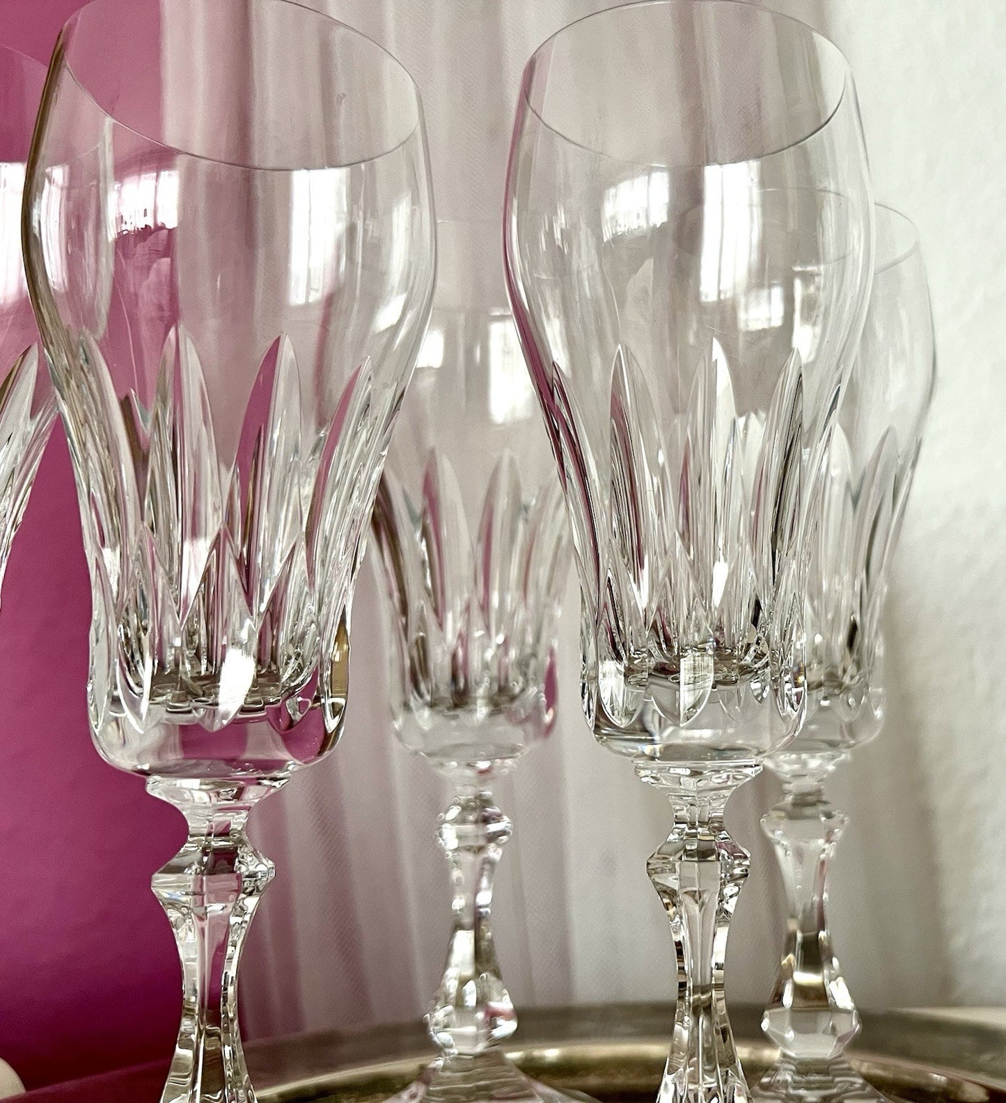 Vintage Edel 6 EDEL Champagner Sektflöten Sektgläser Glas Kristallglas