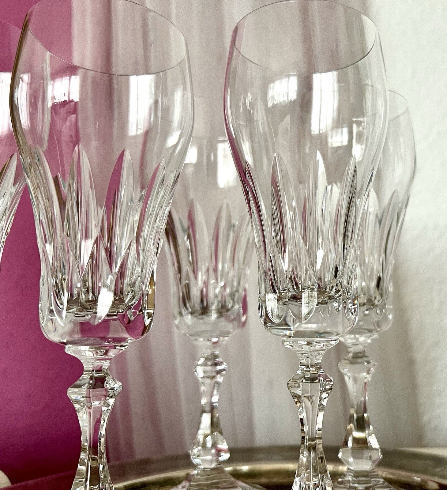 Vintage Edel 6 EDEL Champagner Sektflöten Sektgläser Glas Kristallglas