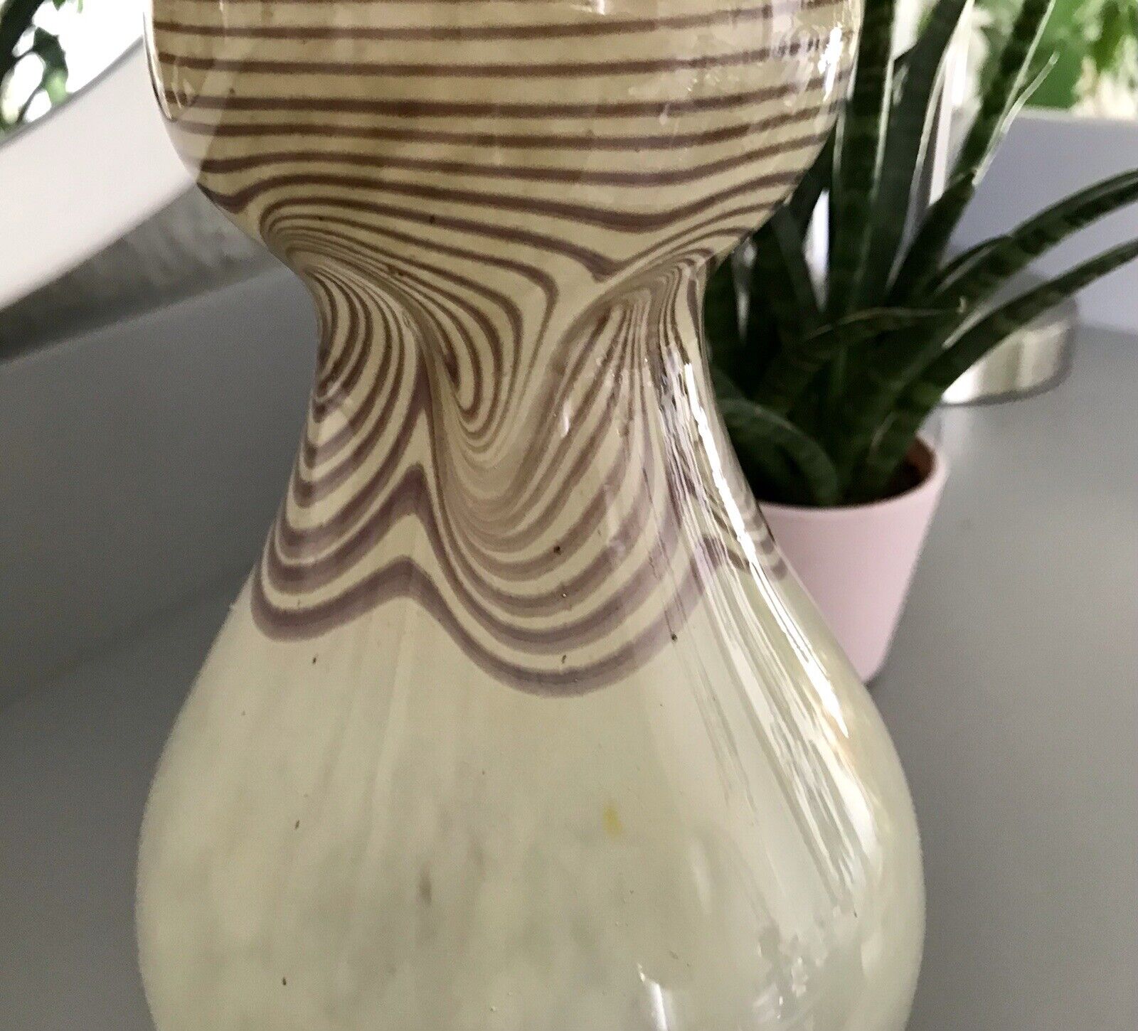 Glaskunst Studio Glas Vintage Eisch Vase Designer Glasvase signiert Eisch