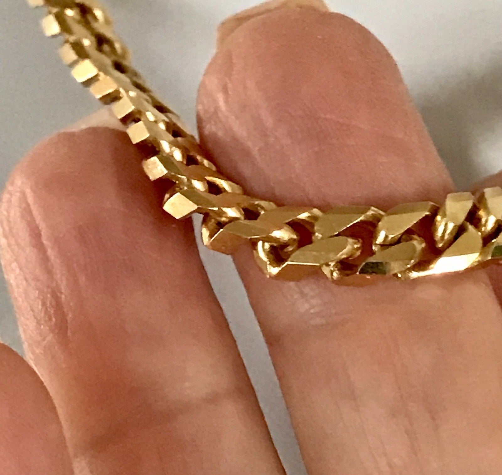 Vintage Halskette Amerik. Doublè gold SCHÖN Unisex Massiv