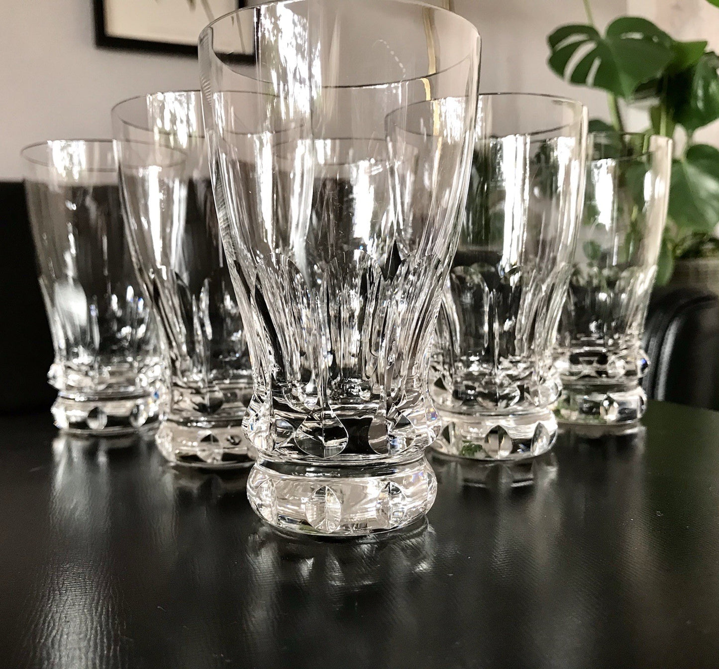 Vintage 6 EDEL  Wassergläser Trinkbecher Glas Kristallglas