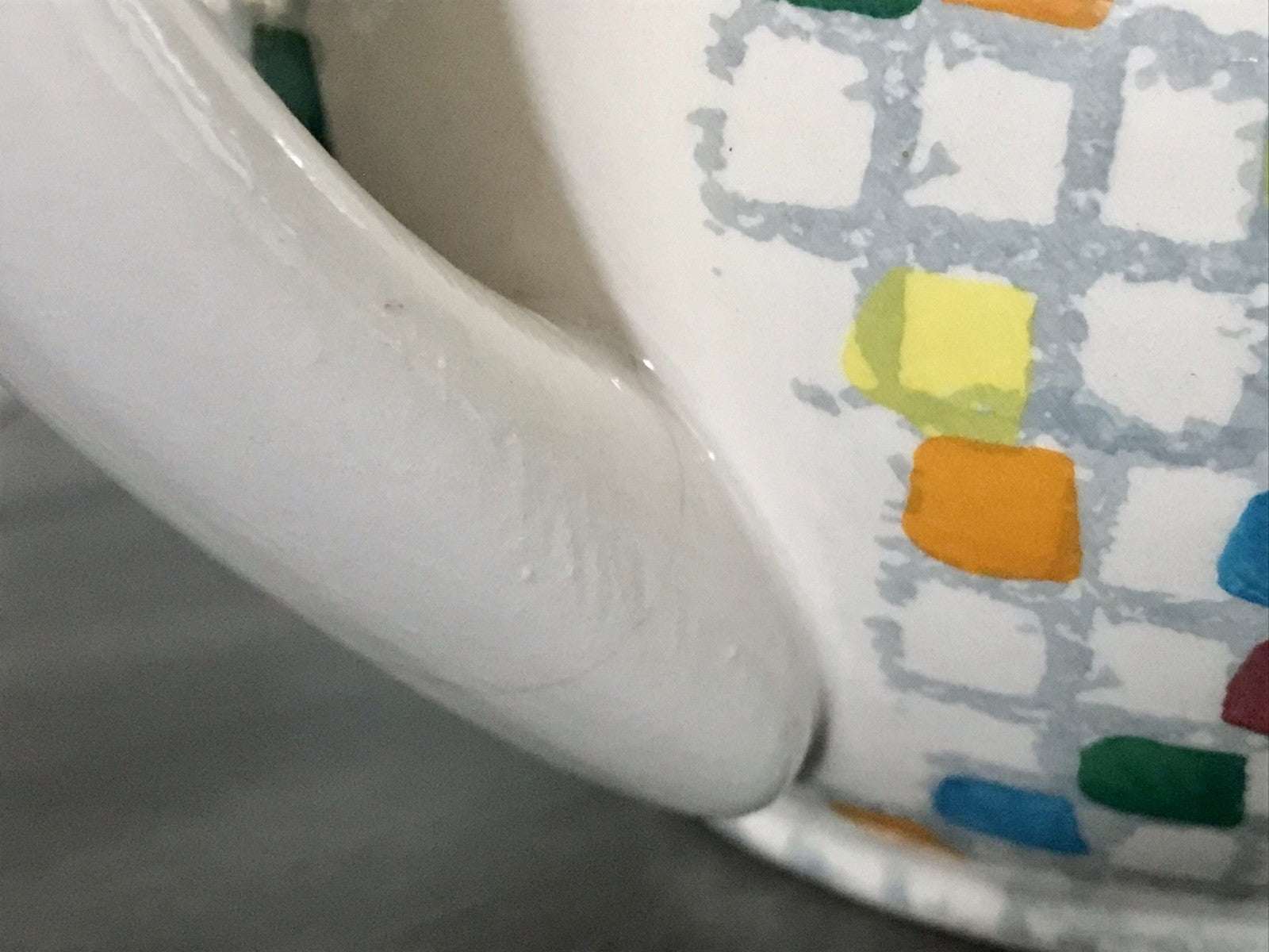 Antik alt Keramik Kanne Krug Schramberg? Dekor Coktail