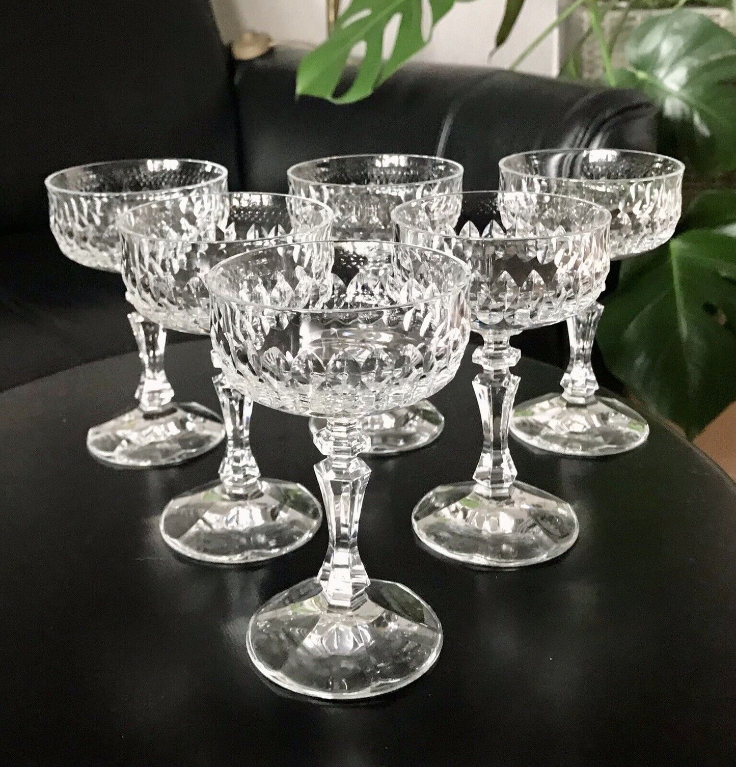 Vintage 6 EDEL Likörschalen Likörgläser Glas Kristallglas