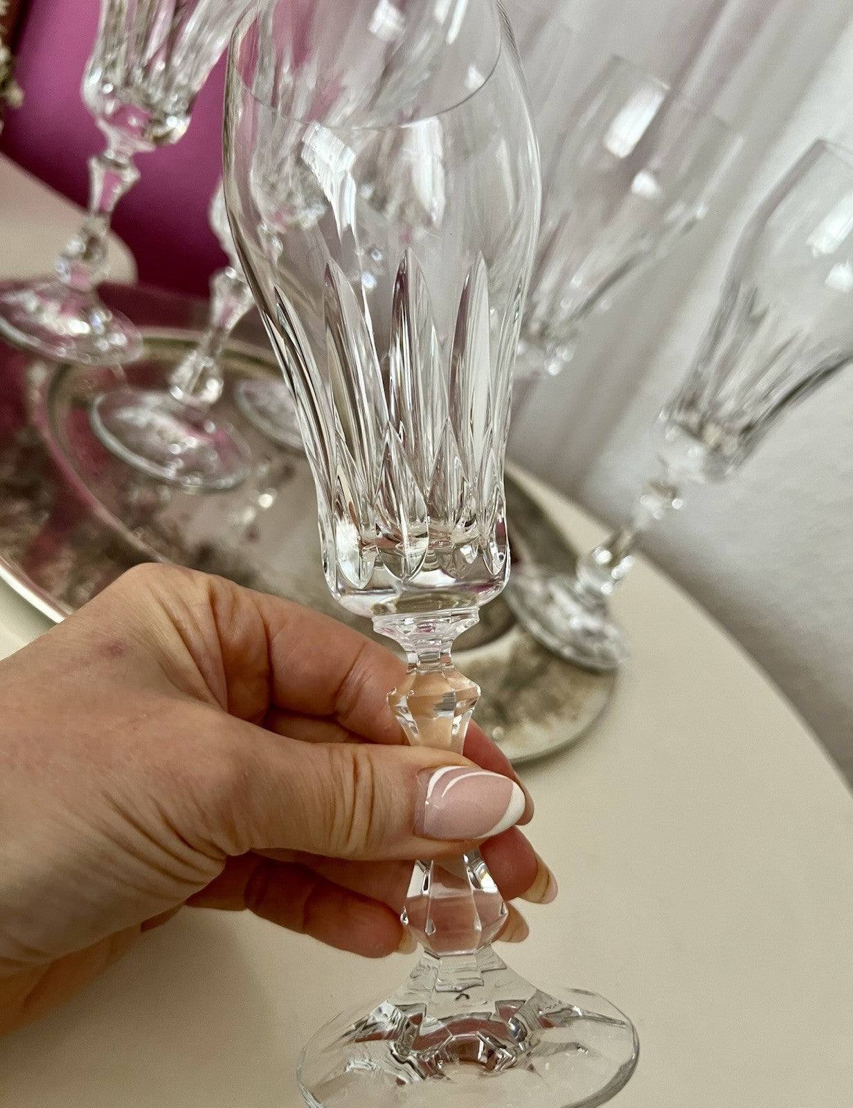 Vintage Edel 6 EDEL Champagner Sektflöten Sektgläser Glas Kristallglas