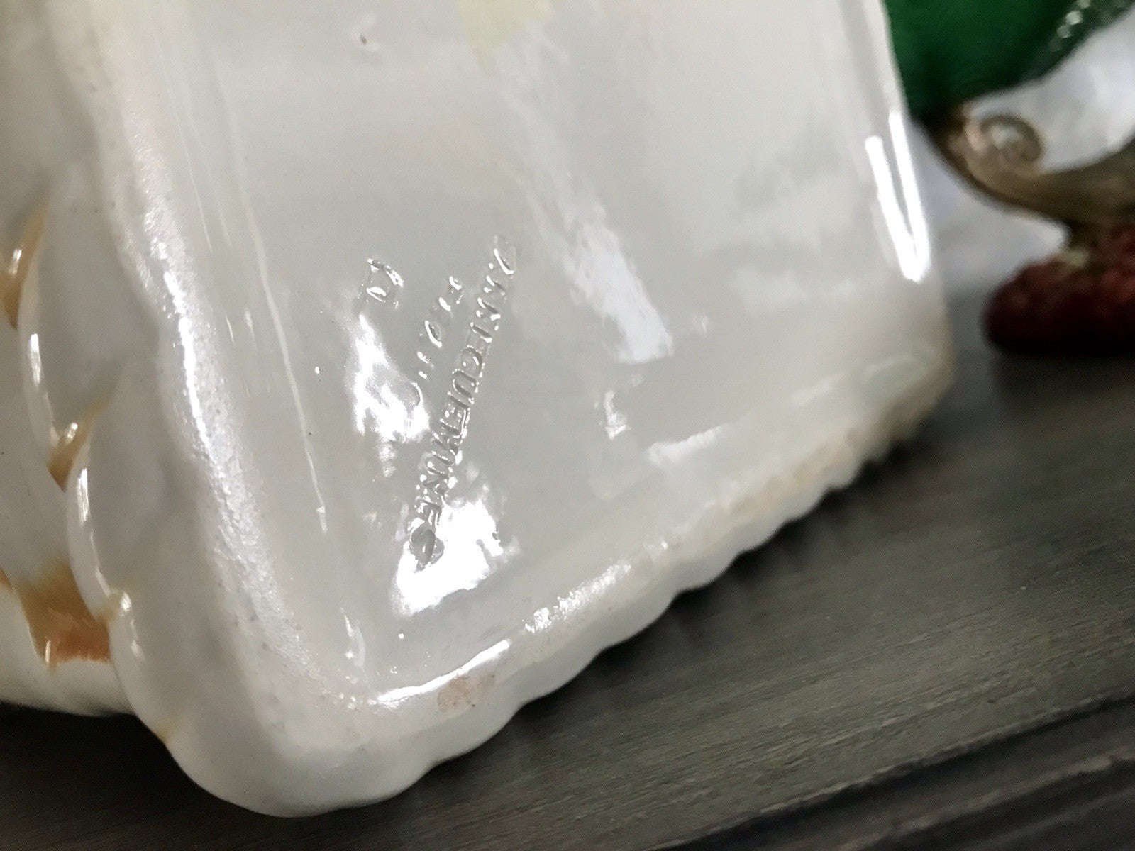 Antik Sarreguemines France Majolika Keramik  Korb Zierschale Schale Obstkorb