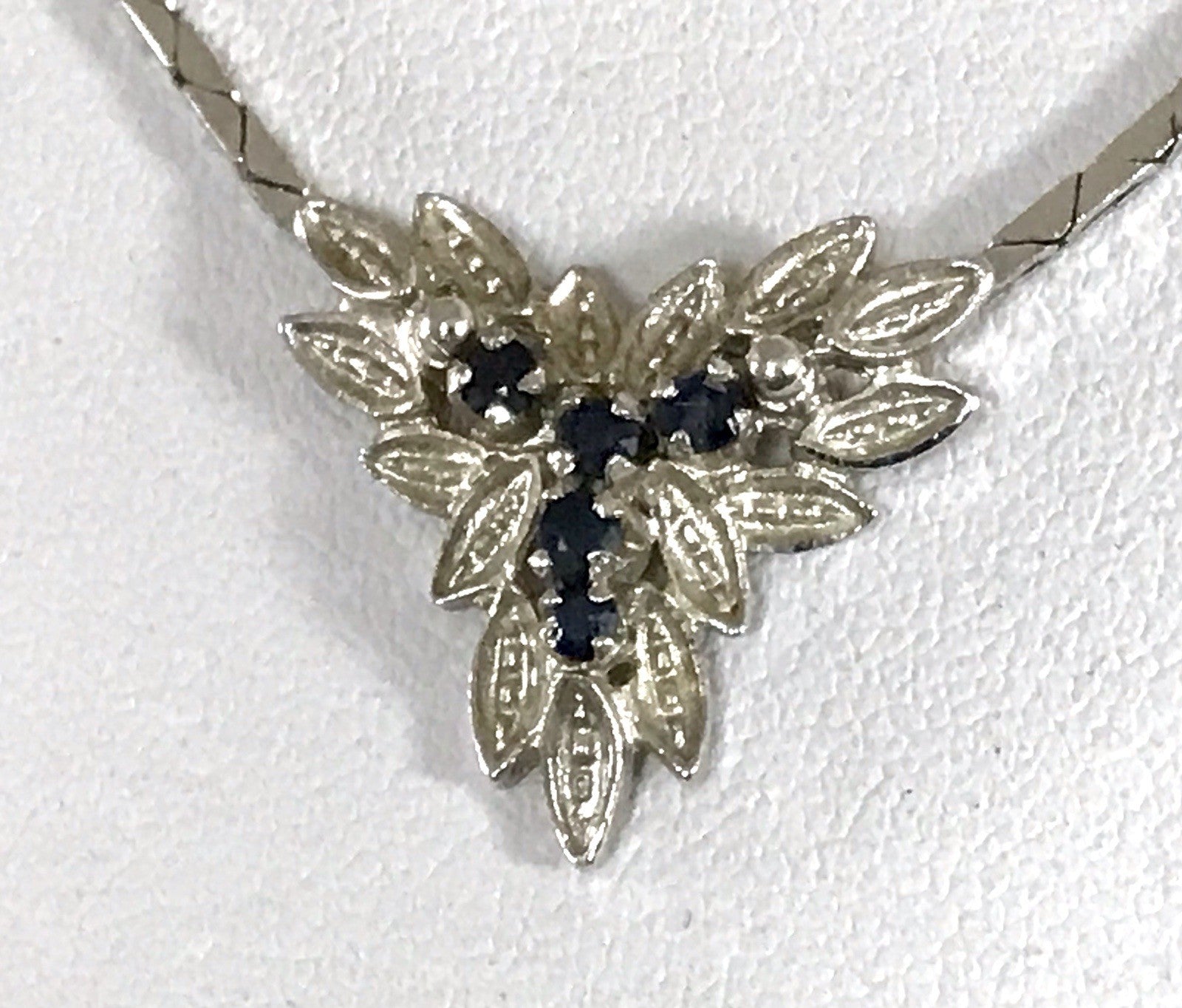 Antik Edel Art Déco 835 Silber Set Collier Halskette blaue Steine & Armband