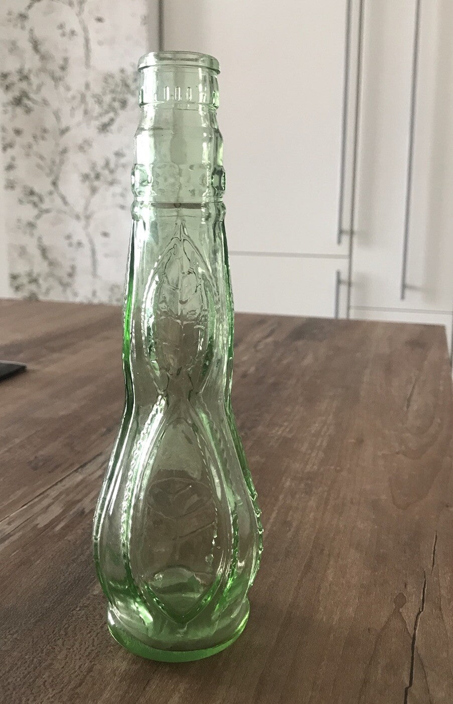 Antik? alt Vintage Flasche Glas grün Getränkflasche