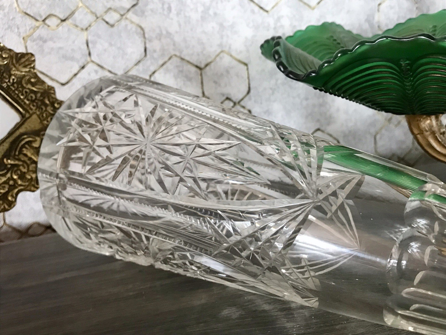 Antik Saint Louis? Glaskaraffe Karaffe Kristallglas wundervoll Bleikristall Edel