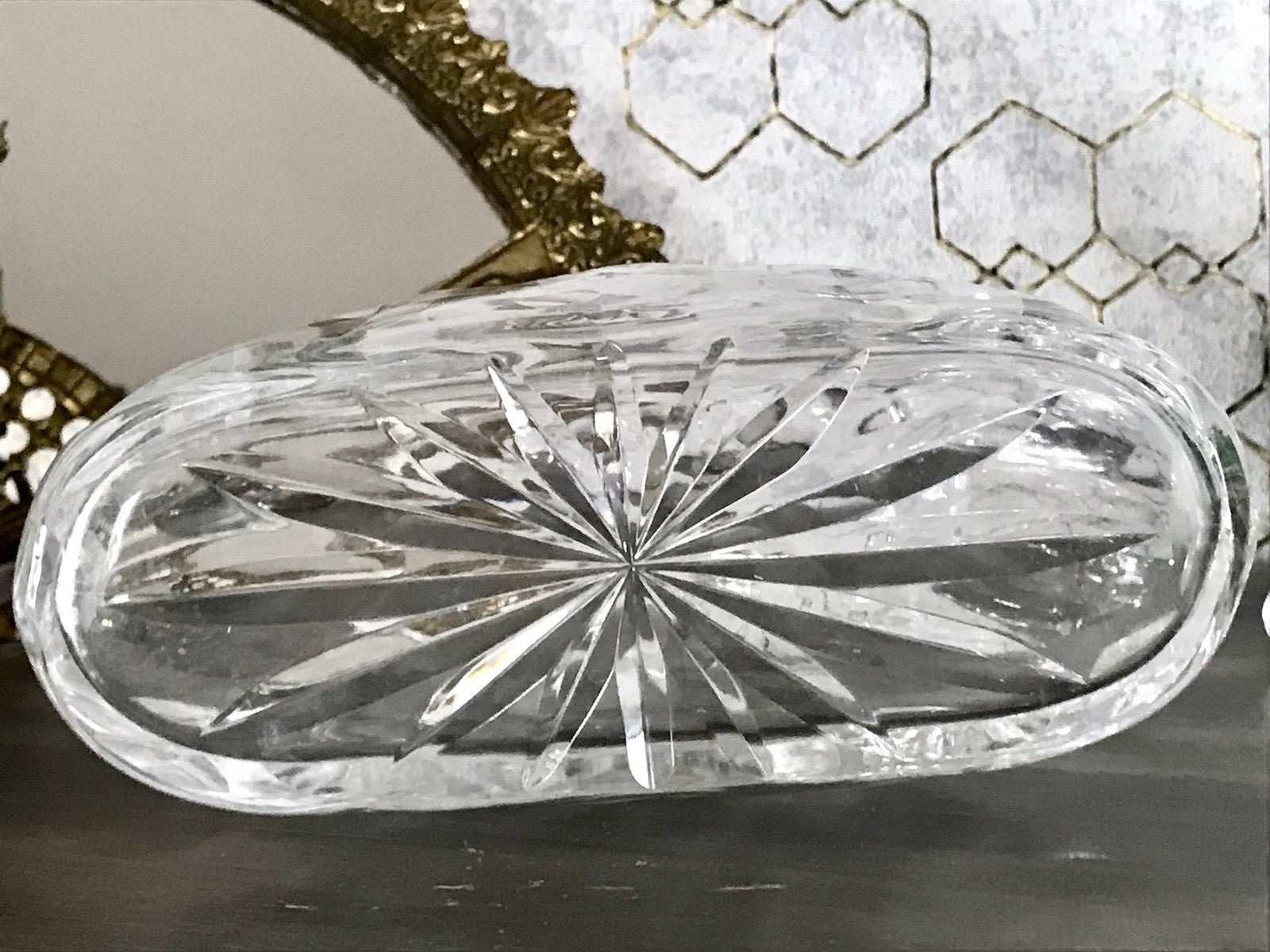 Antik ? Art Déco Kristallglas Bleikristall Design Karaffe EDEL ovoid