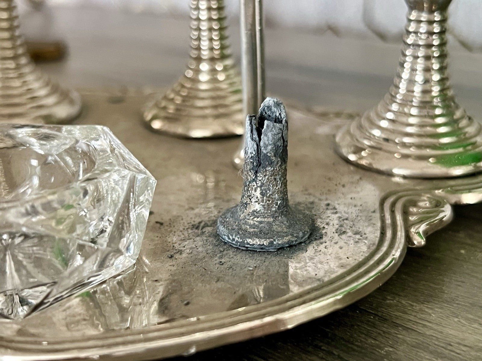 Antik Menage Eiermenage Frühstück Metallmontur Glaseinsatz 6 Eierbecher