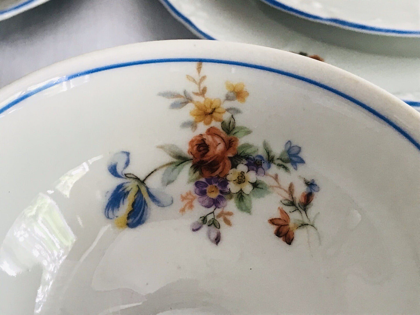 Antik spätes Art Déco Porzellan Kaffeeservice Stadtlengsfeld Rhön 1949-52