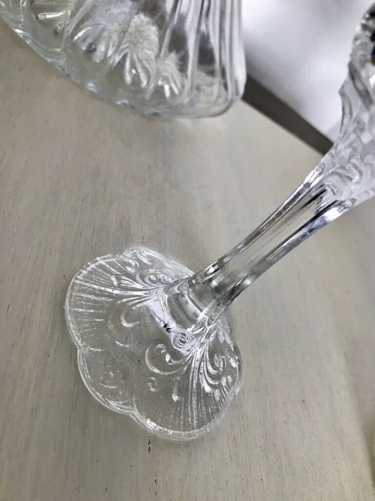 Glas Kerzenständer  Kerzenleuchter Rosenthal Classic Rose