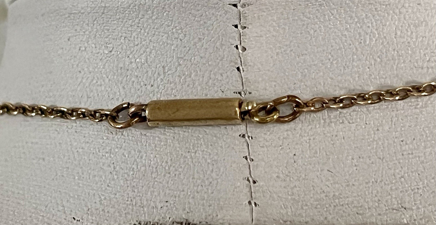 Antik Edel reines Jugendstil Halskette & Anhänger vergoldet Tombak? Amerik.?