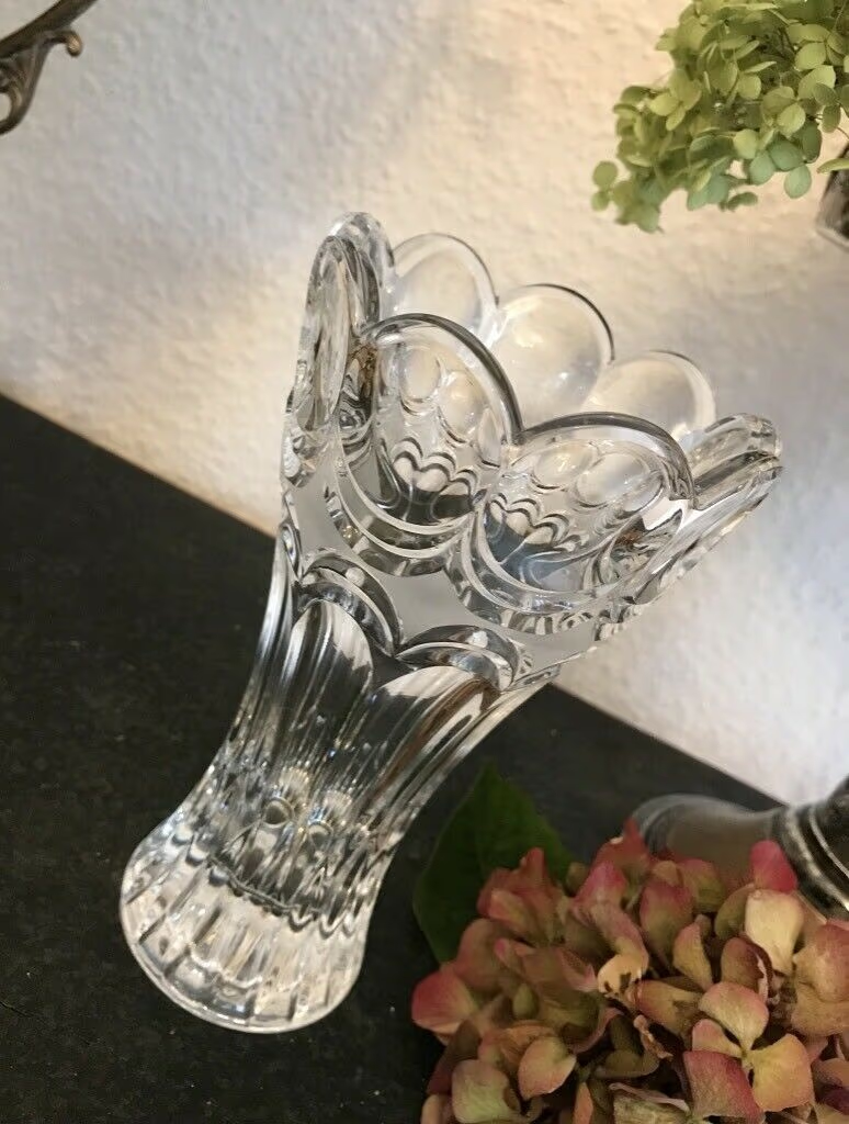 Edel alt Pokalvase Vase Kristallvase Bleikristall Glasvase