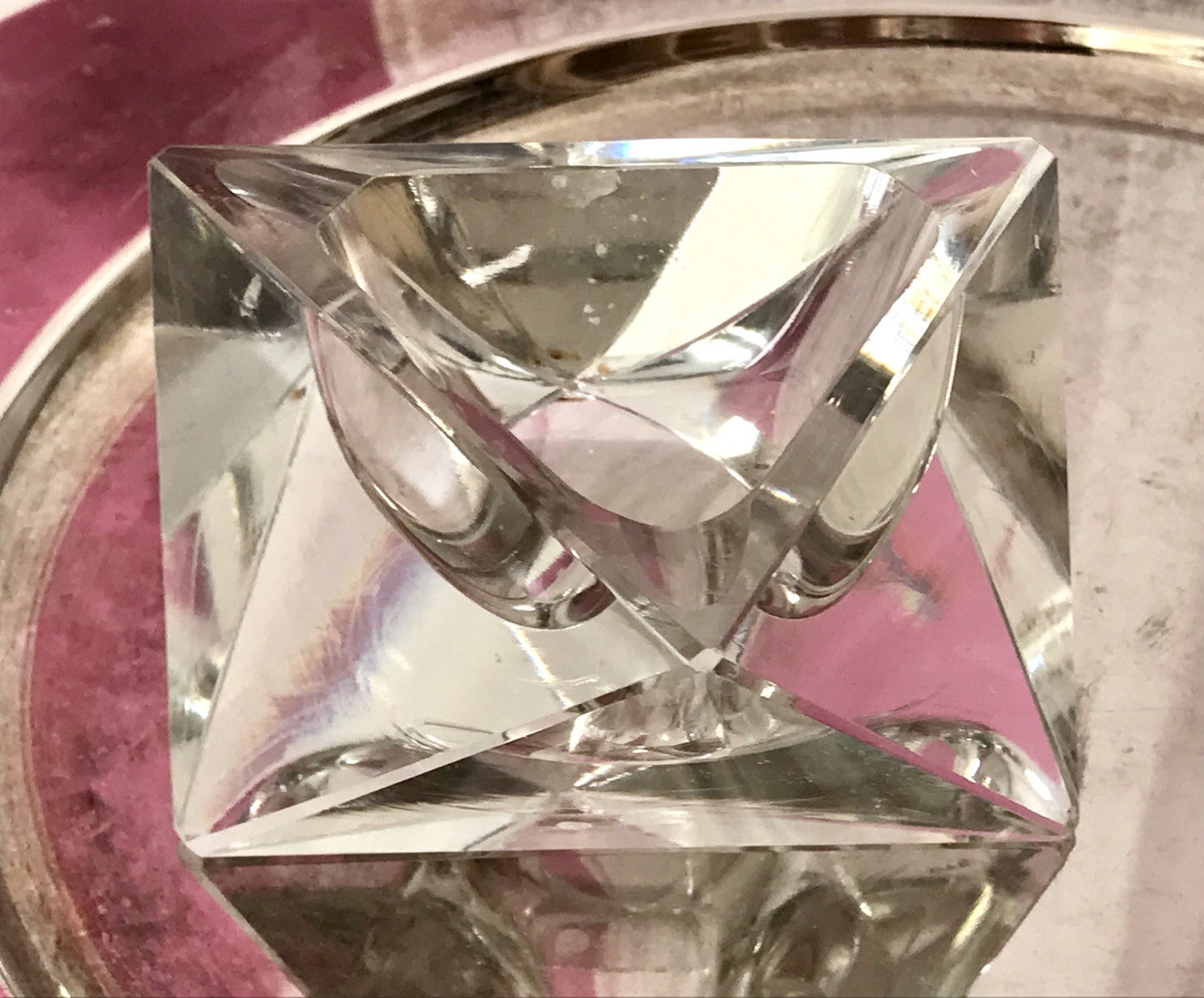 Art Déco Aschenbecher Designer  Ascher farblos Kristallglas EDEL Franz Burkert?