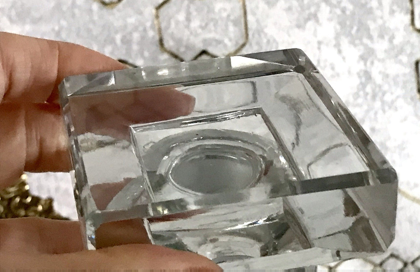 Antik ? Art Déco Kristallglas Design Moser? Posselt ? Karaffe EDEL geometrisch