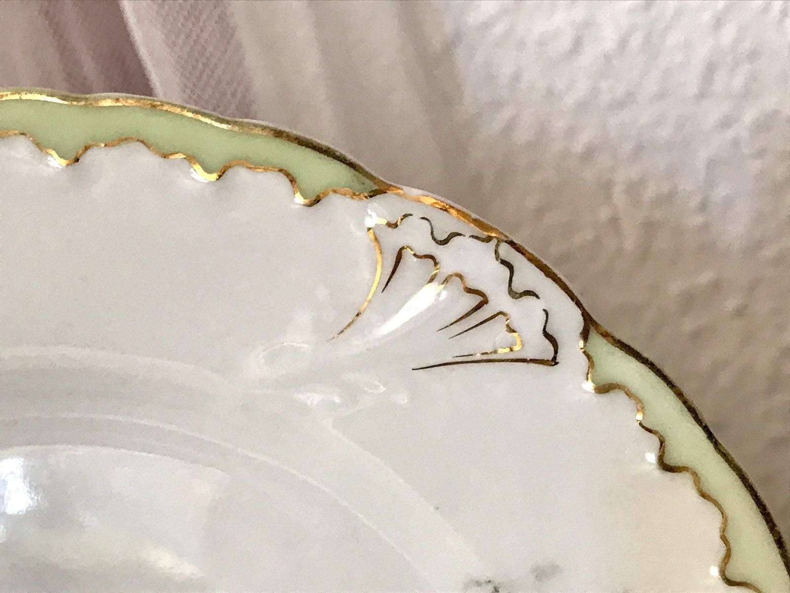 Antik 4 Dessert Kuchen Teller Jugendstil Blumen Muster Jäger&Co Kuchenteller