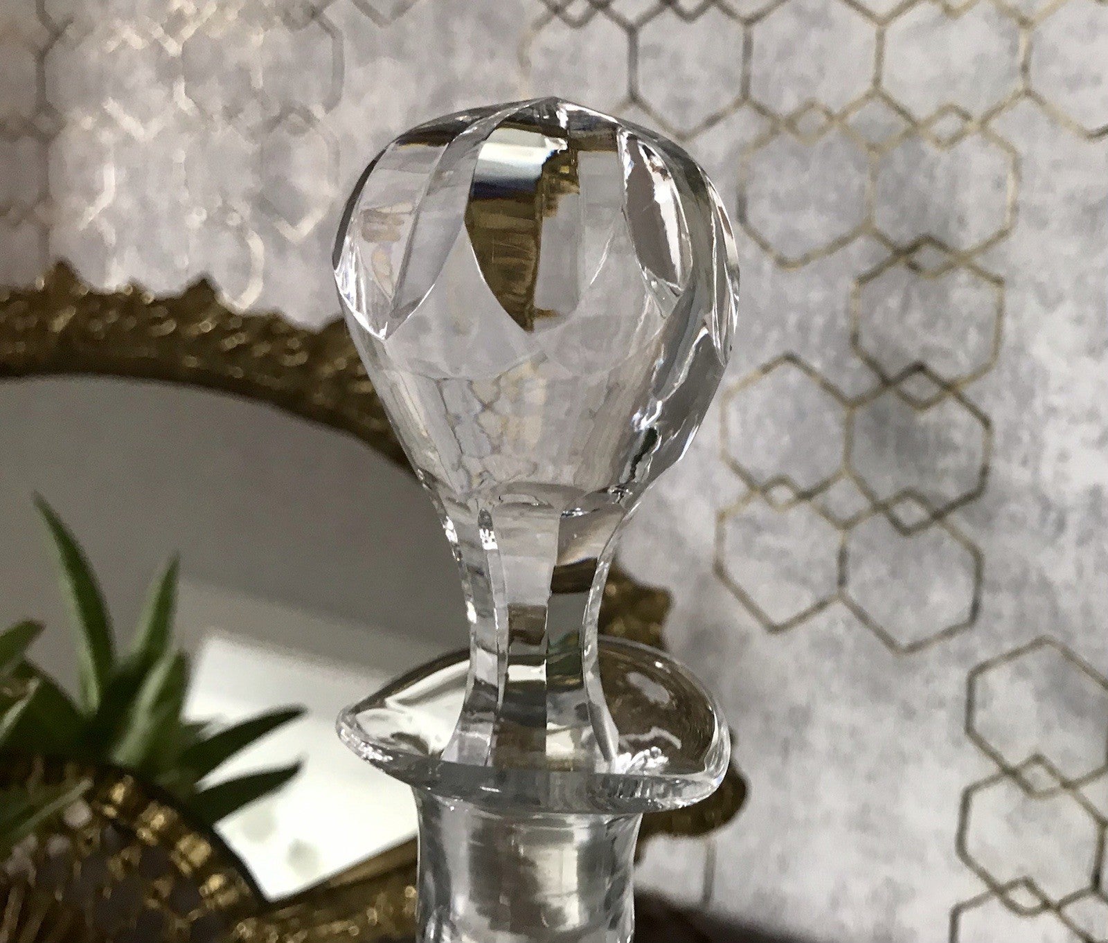 Antik ? Art Déco Kristallglas Bleikristall Design Karaffe EDEL ovoid