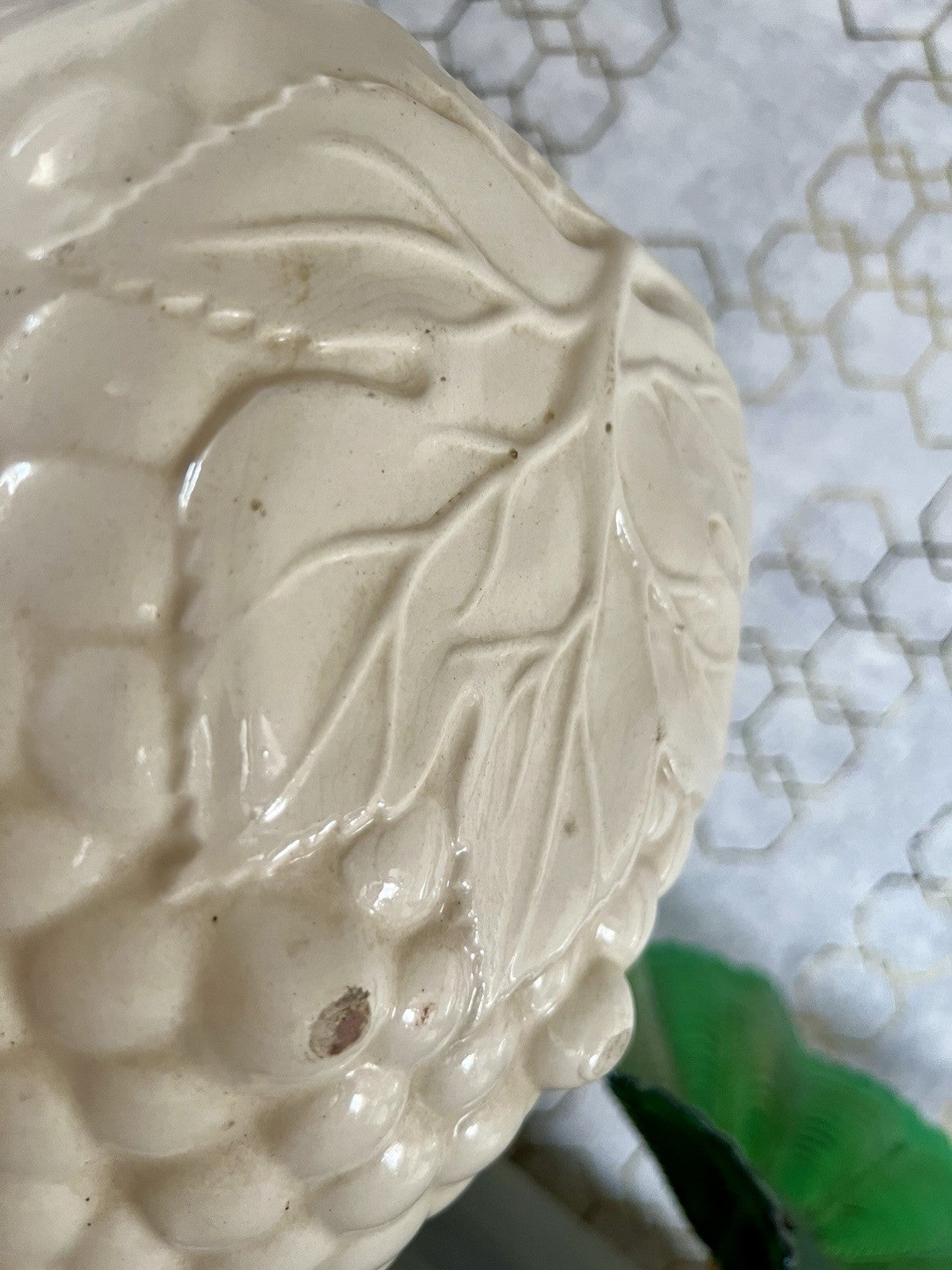 Antik Keramik Puddingform Erdbeere creme