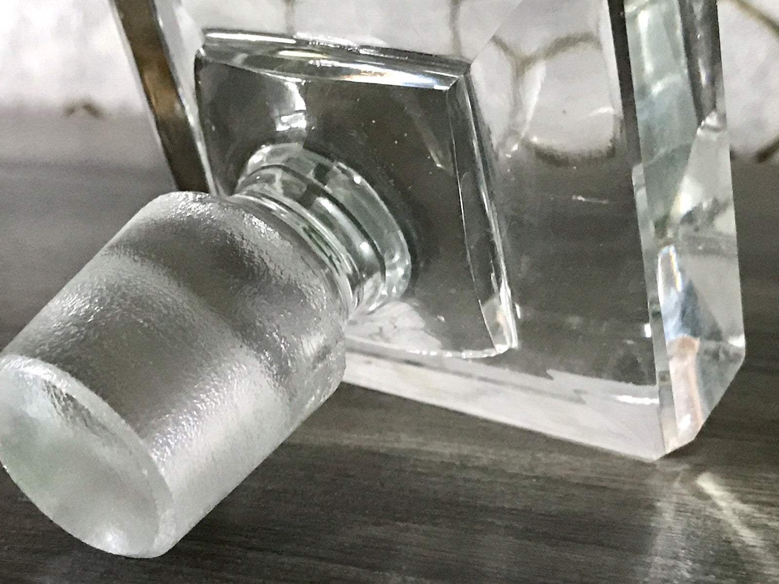 Antik ? Art Déco Kristallglas Design Moser? Posselt ? Karaffe EDEL geometrisch