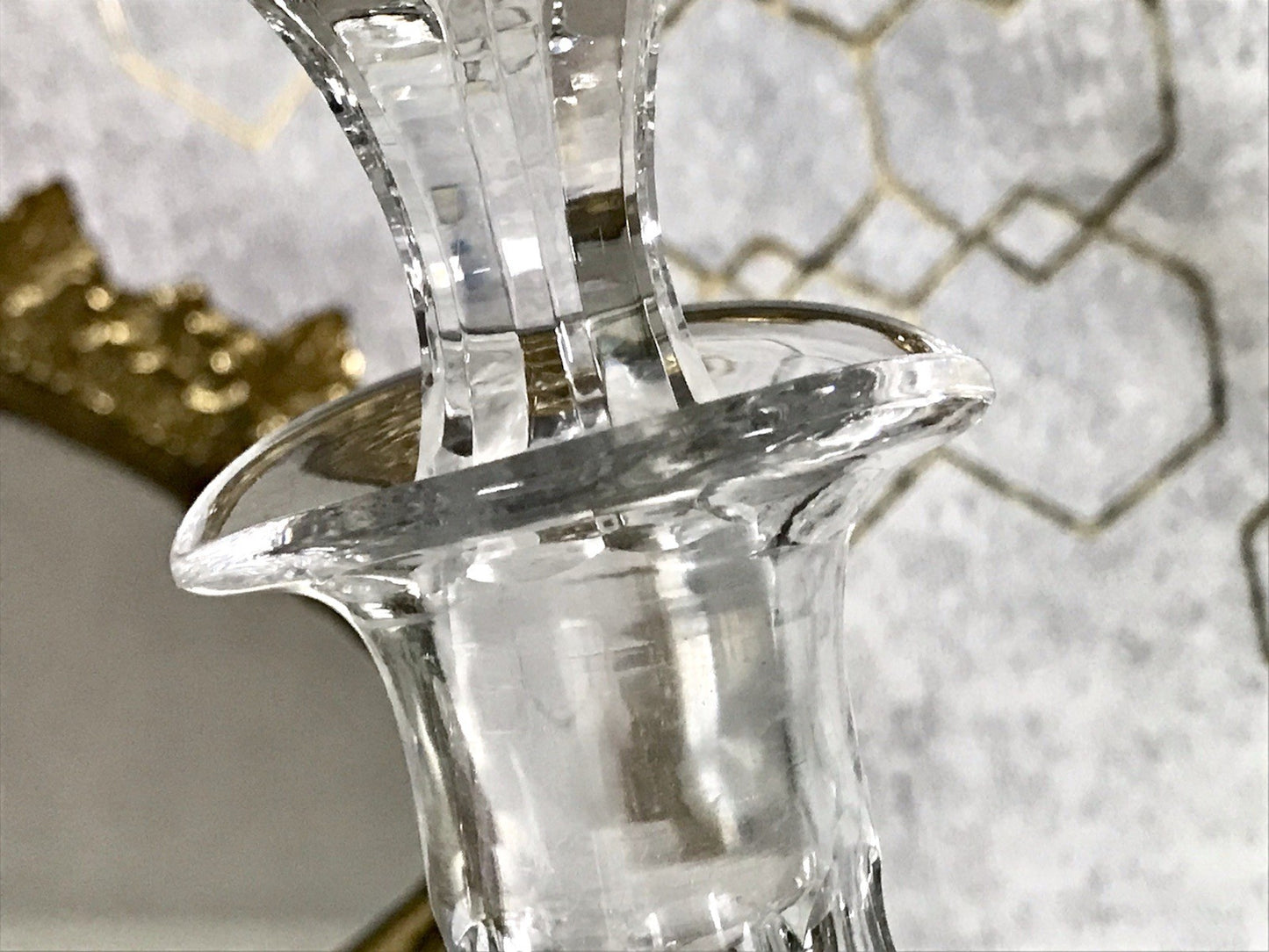 Antik ? Art Déco Kristallglas Bleikristall Design Karaffe EDEL ovoid