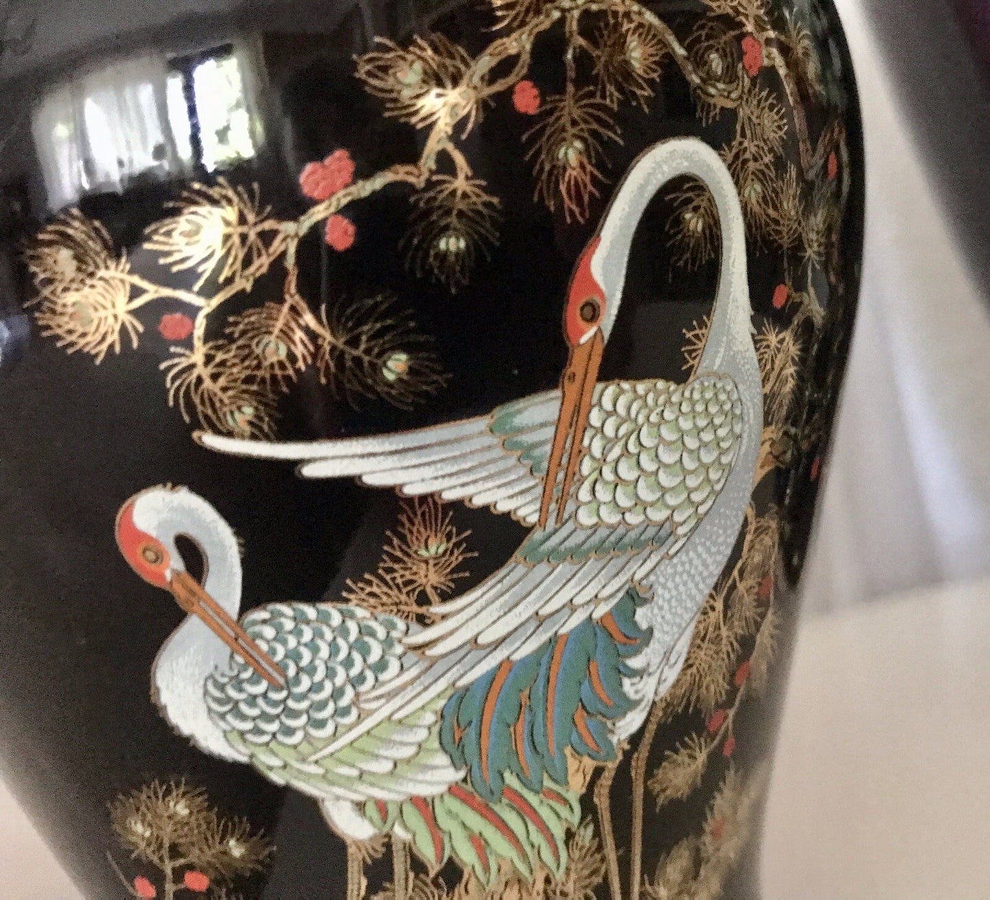 Vintage 1 Porzellan Prunkvase Deckelvase Vase Italien MCModernistisch schwarz
