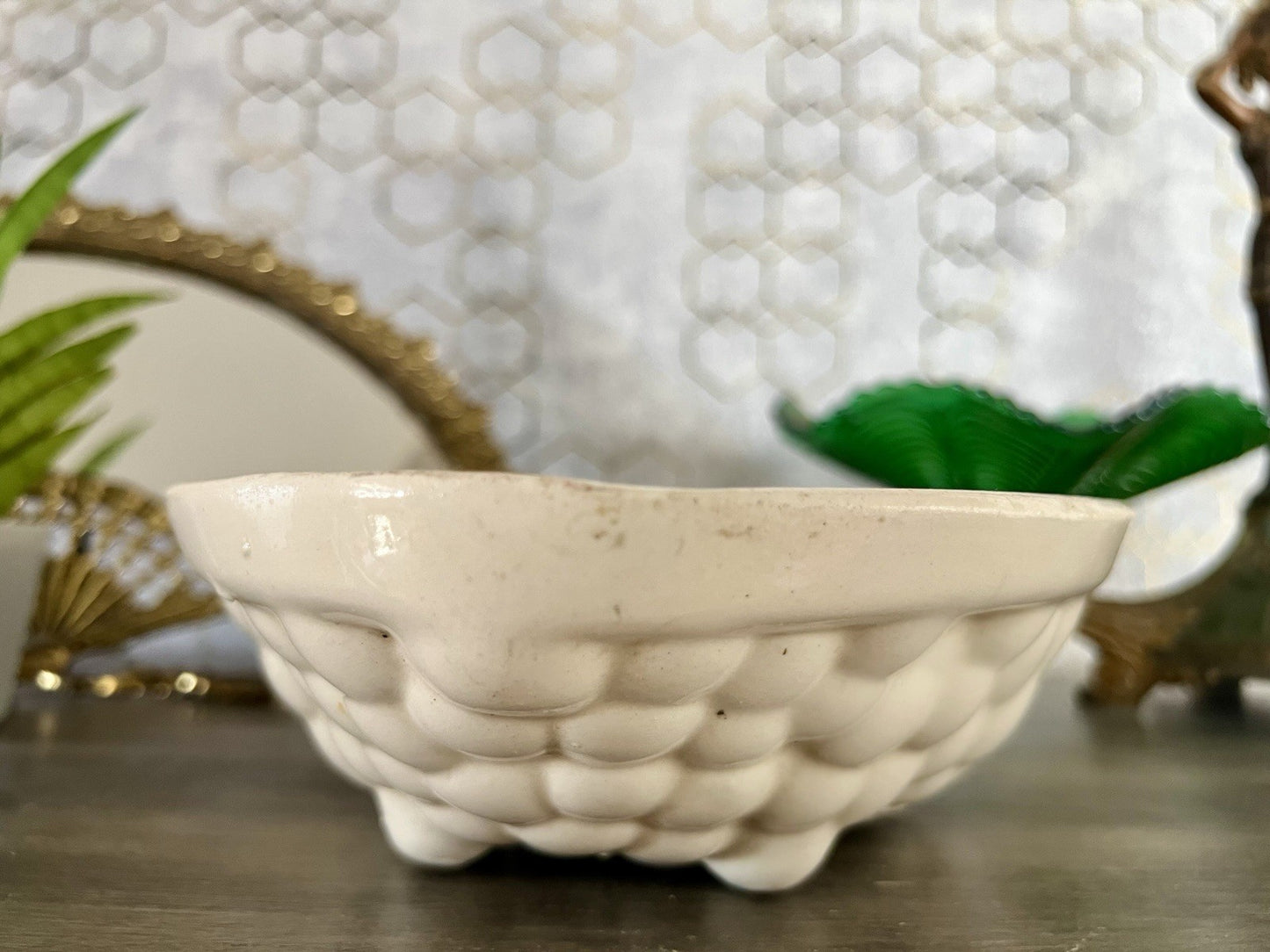 Antik Keramik Puddingform Erdbeere creme
