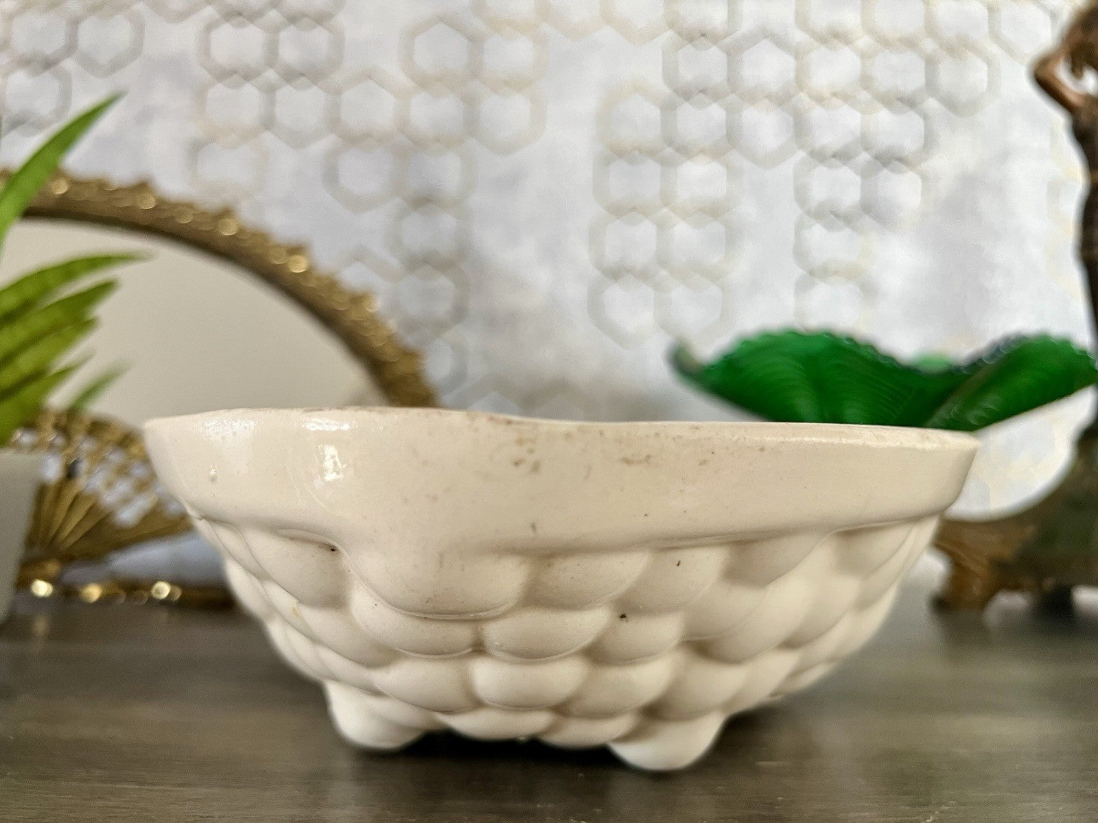 Antik Keramik Puddingform Erdbeere creme