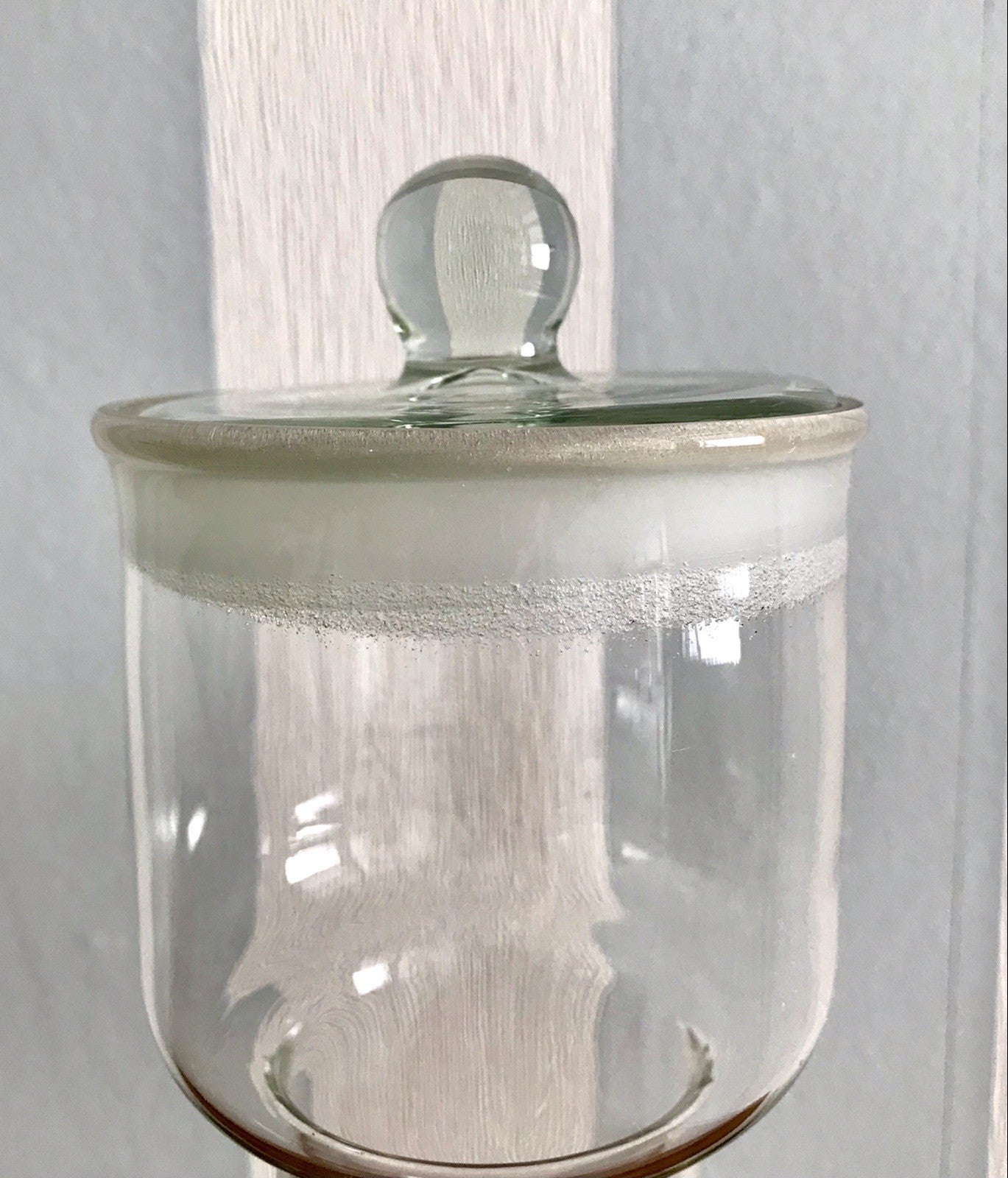 Antik seltene Art Déco Glasdose Deckeldose Dose Gefäß Glas