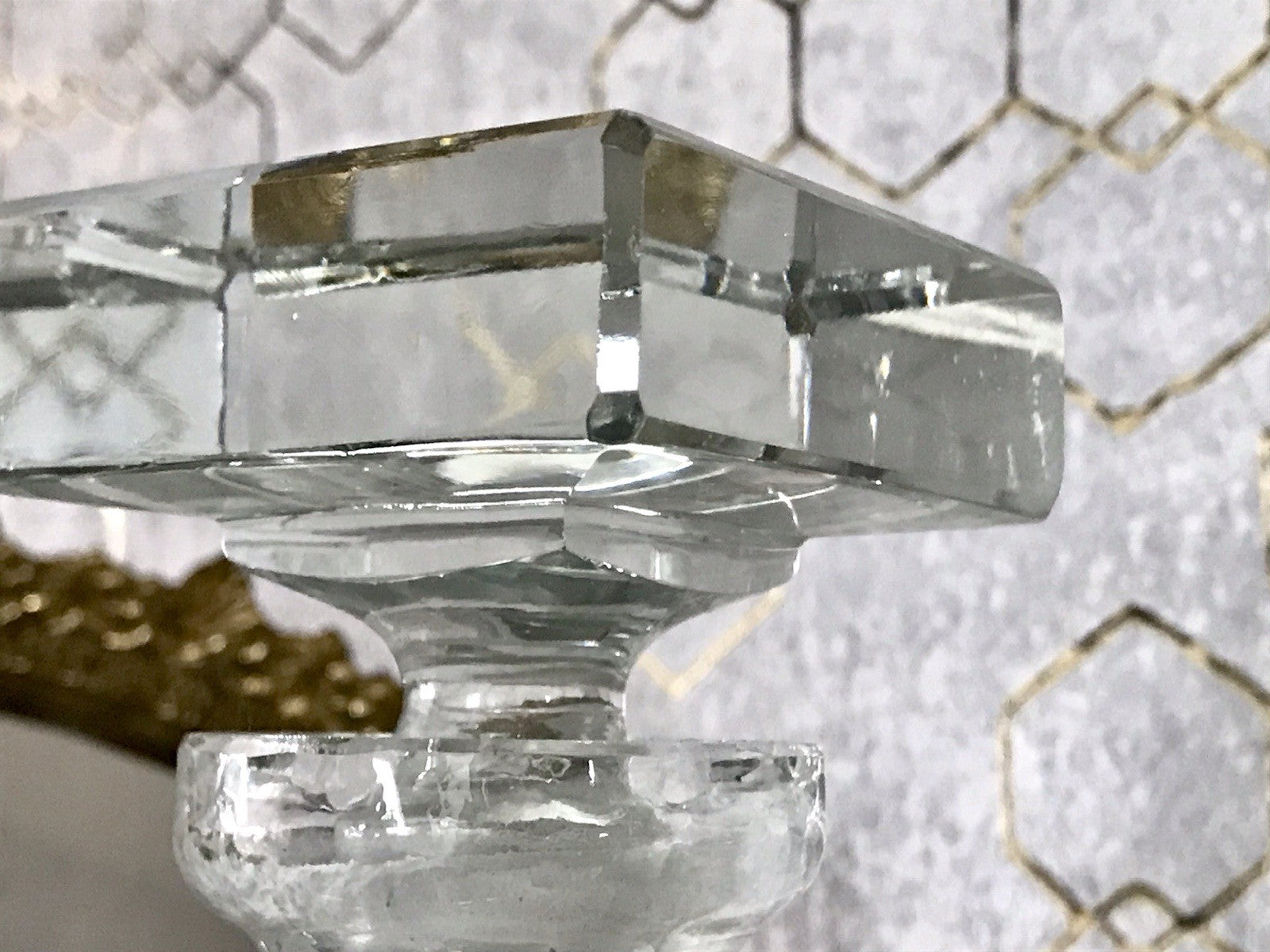 Antik ? Art Déco Kristallglas Design Moser? Posselt ? Karaffe EDEL geometrisch