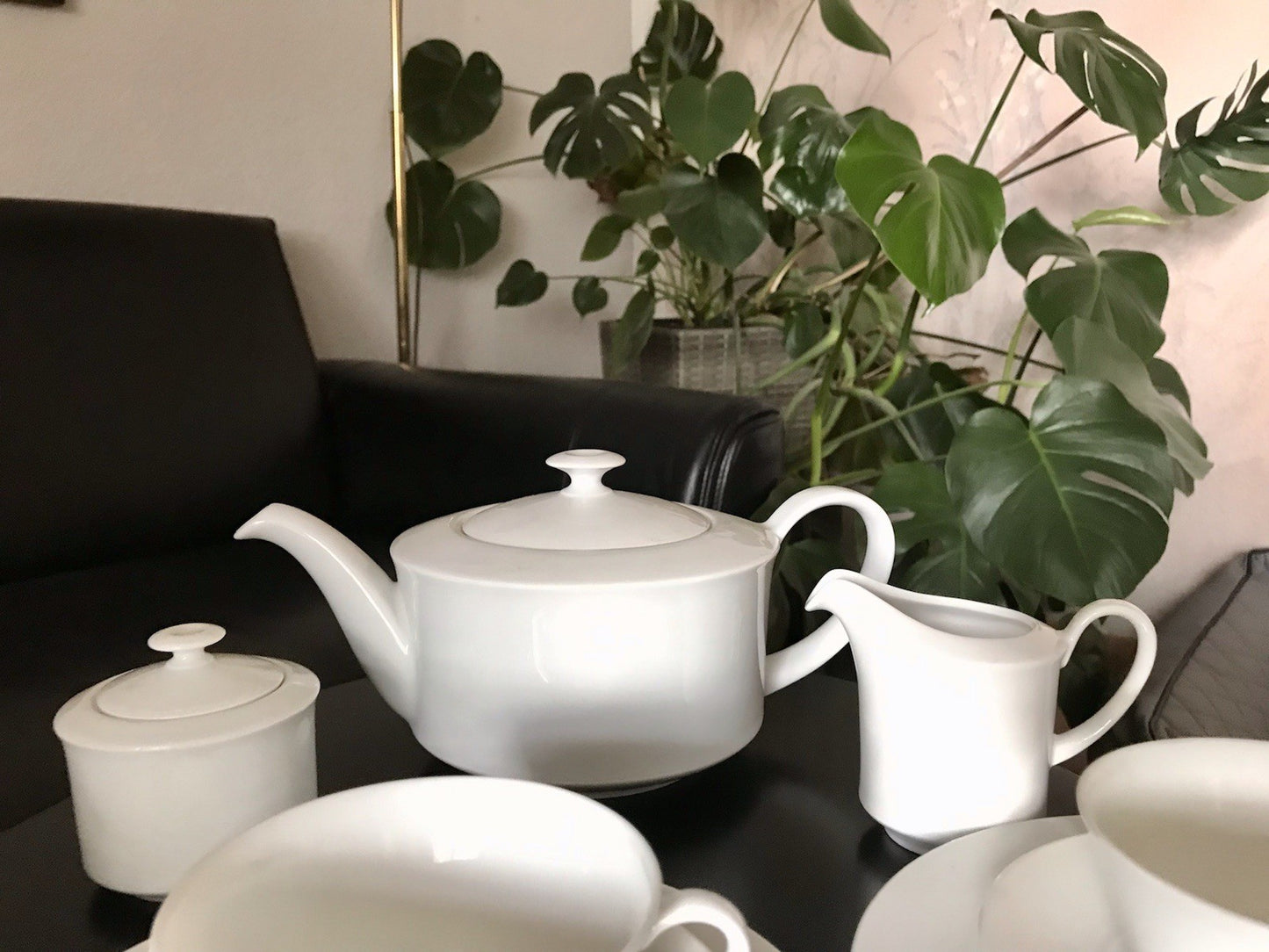 Ak Kaiser Porzellan Kaffeeservice 6 Personen modernes schlichtes Design weiß