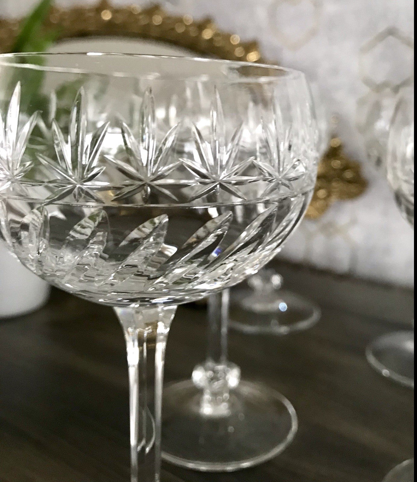 Antik Art Déco 5 Weingläser Gläser Schliff Kristallglas Edel Schön Treviris V&B