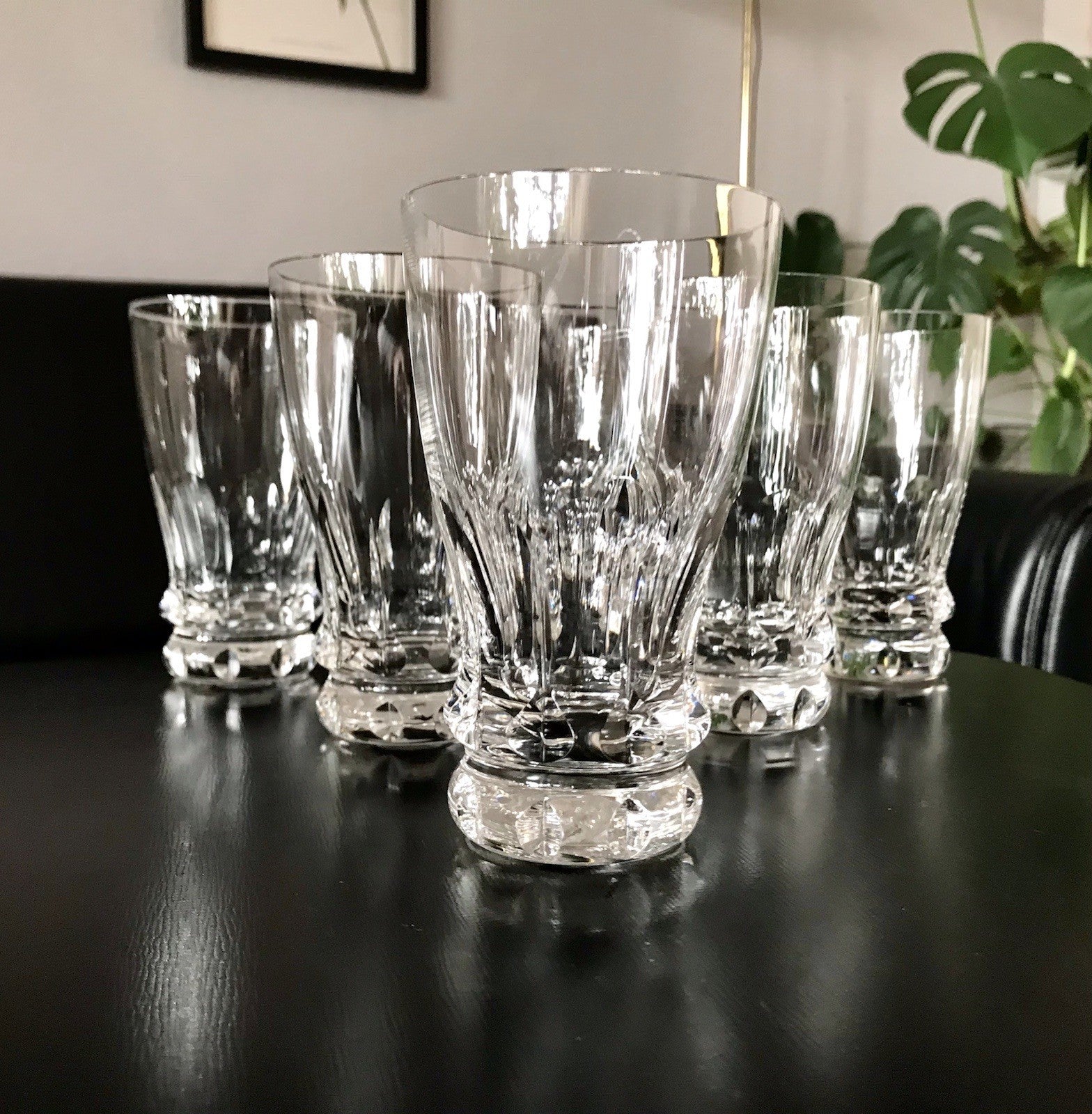 Vintage 6 EDEL  Wassergläser Trinkbecher Glas Kristallglas