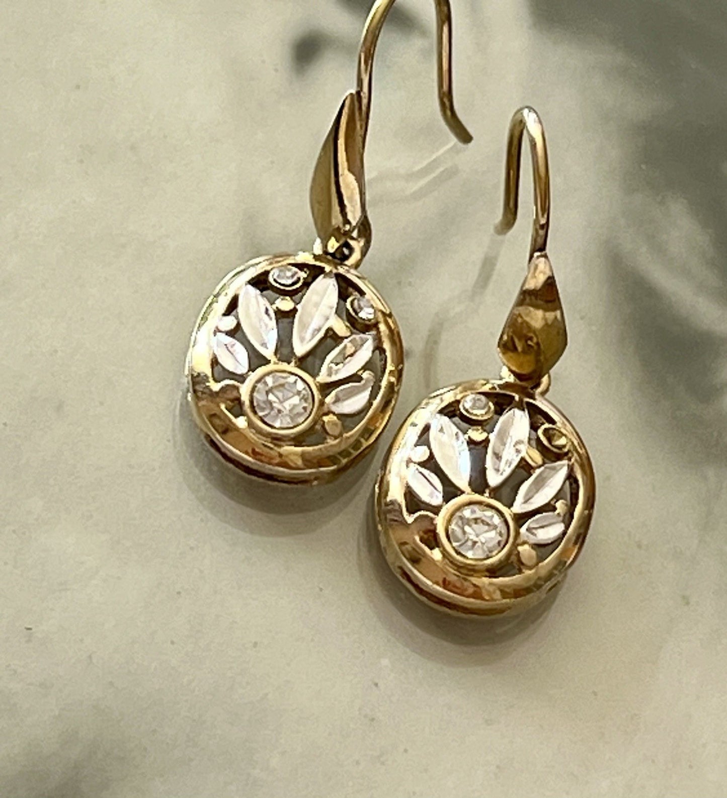 Ohrringe Ohrstecker DAMEN 925 Silber vergoldet gold Vintage Stil Edelsteine