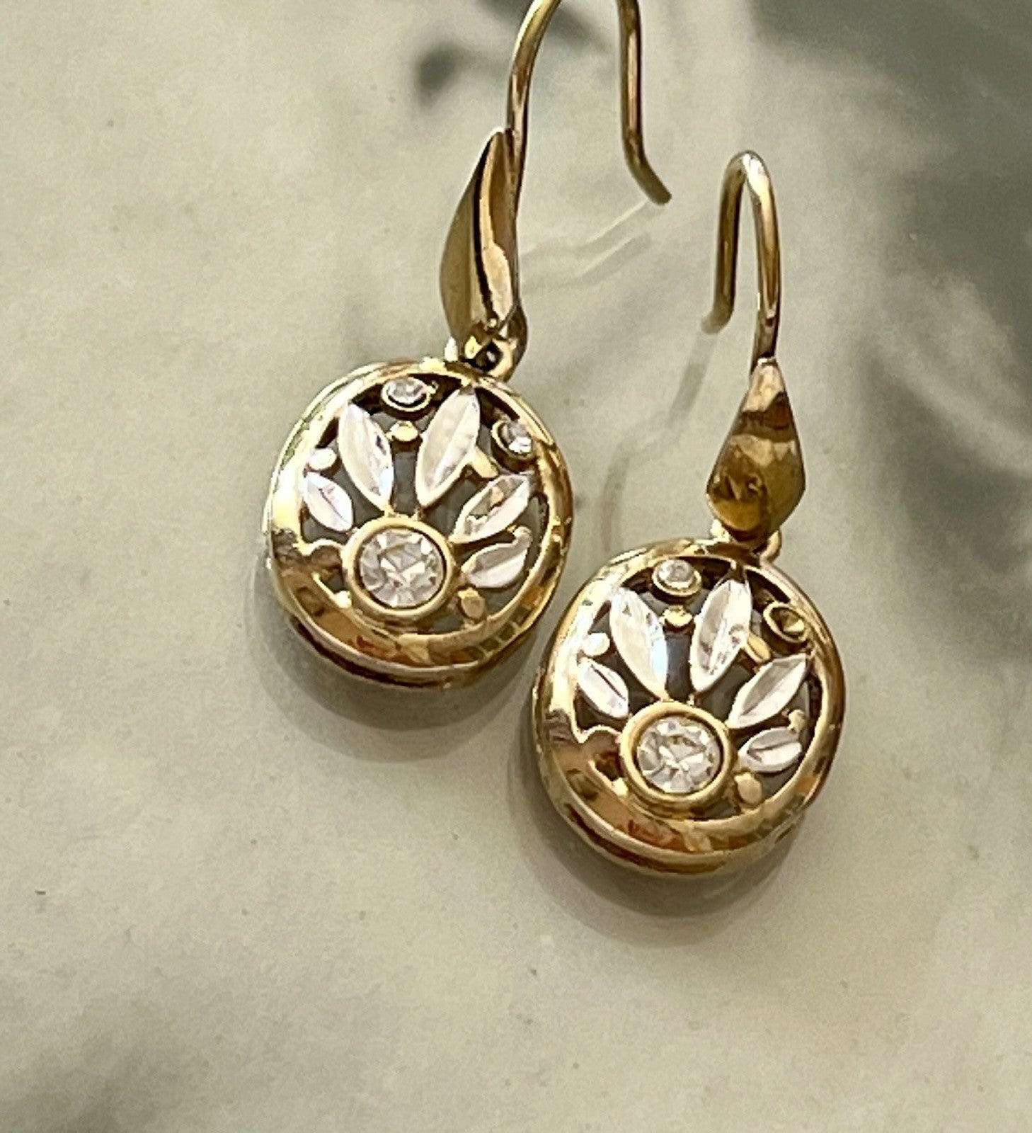 Ohrringe Ohrstecker DAMEN 925 Silber vergoldet gold Vintage Stil Edelsteine