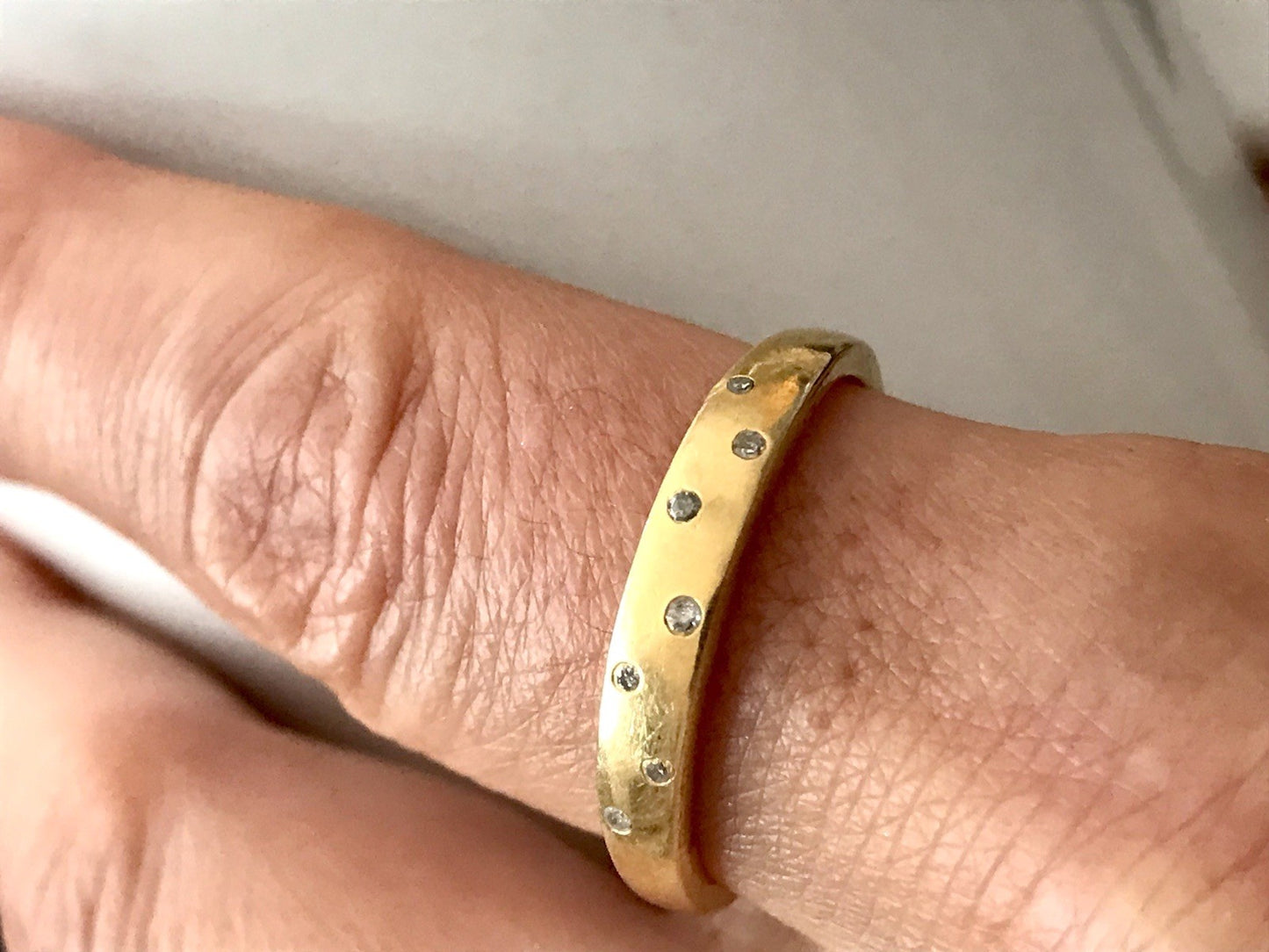 Vintage Ring farblose Steine Silber 925 vergoldet ~Gr.63 JLO