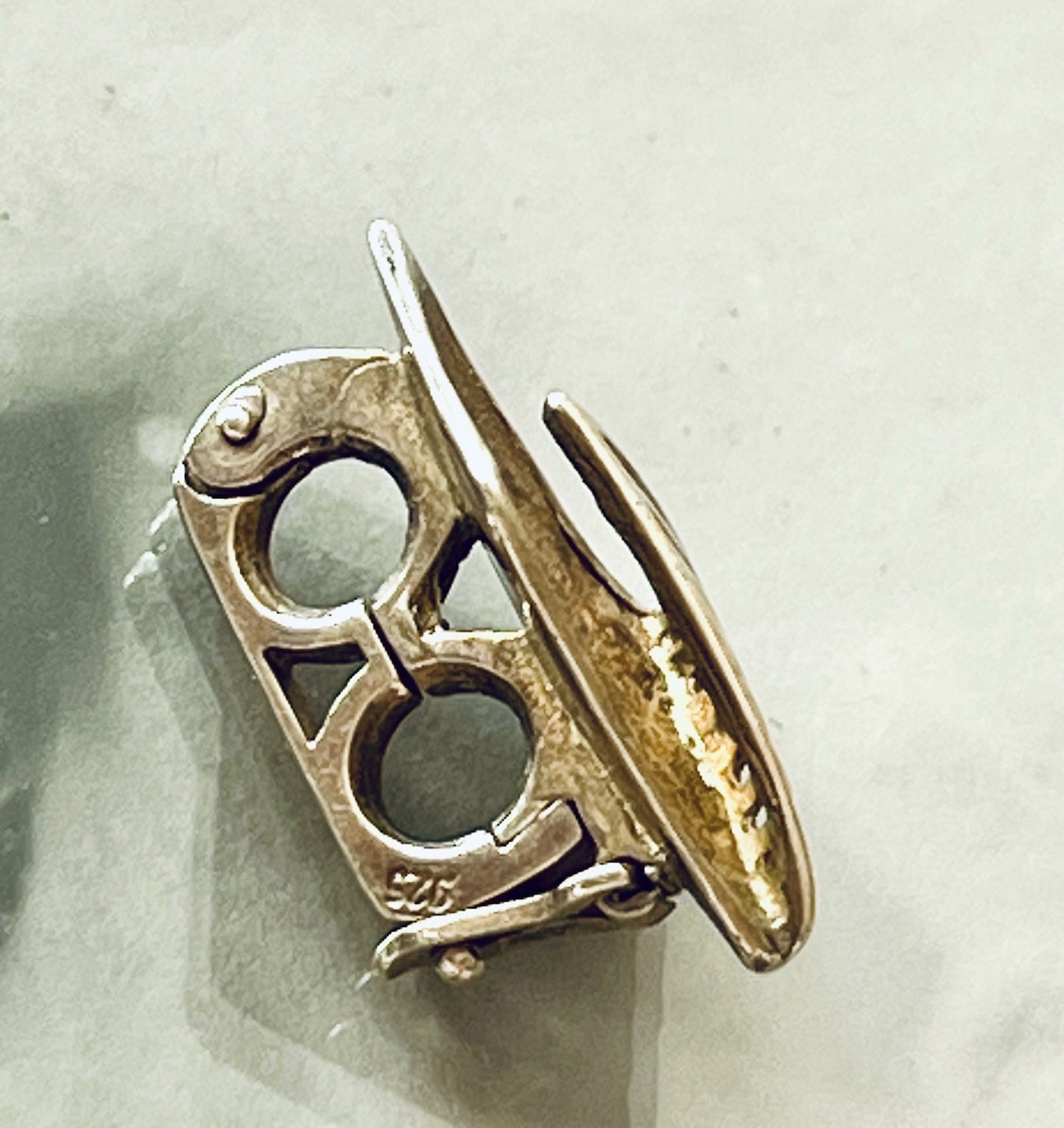 Vintage alt Perlenkettenschließe Wechselschließe DAMEN 925 Silber vergoldet