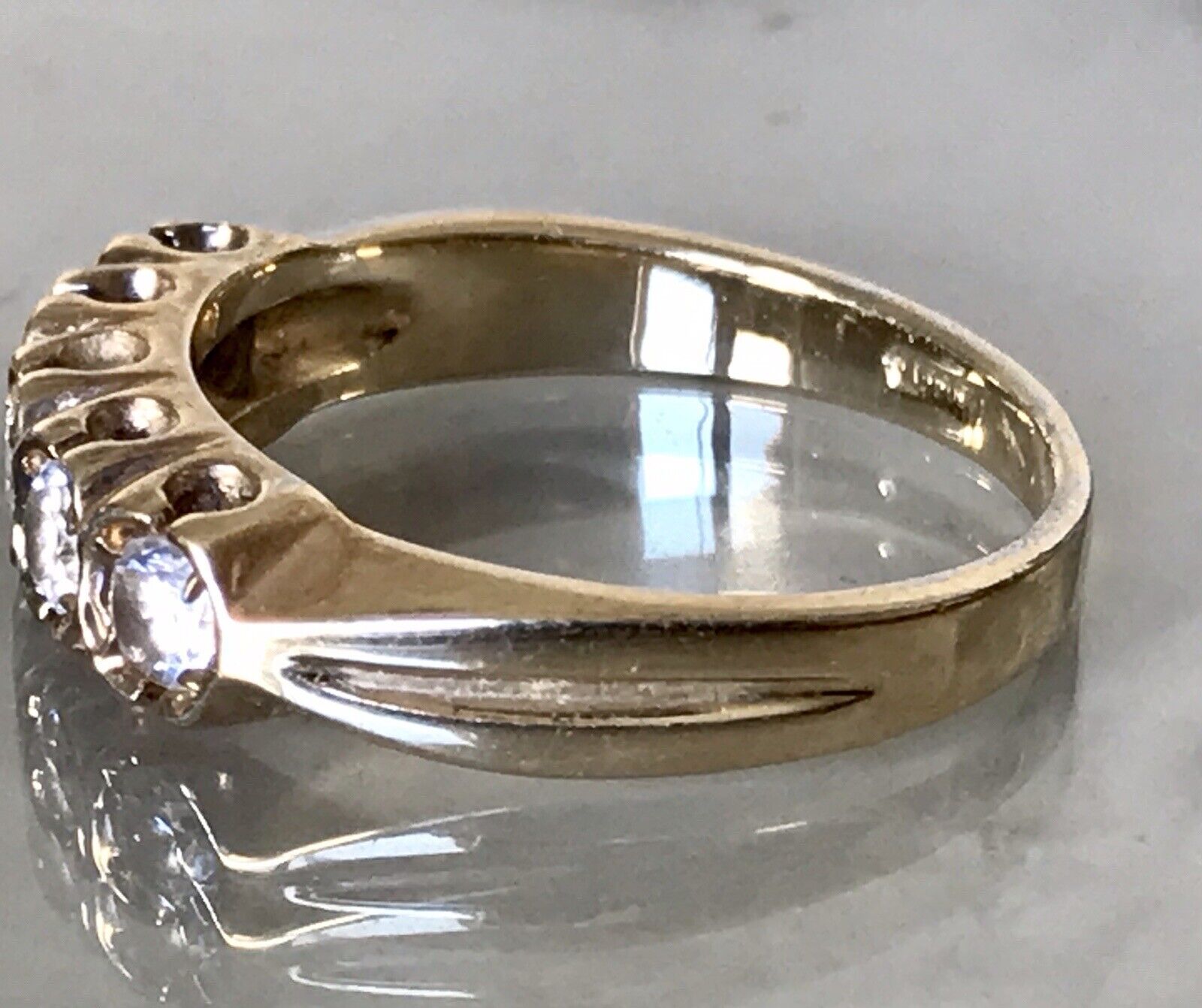 Antik ? Vintage Damen Memory Ring Steine Silber 800 Gr.55 56 1,75 17,8 vergoldet