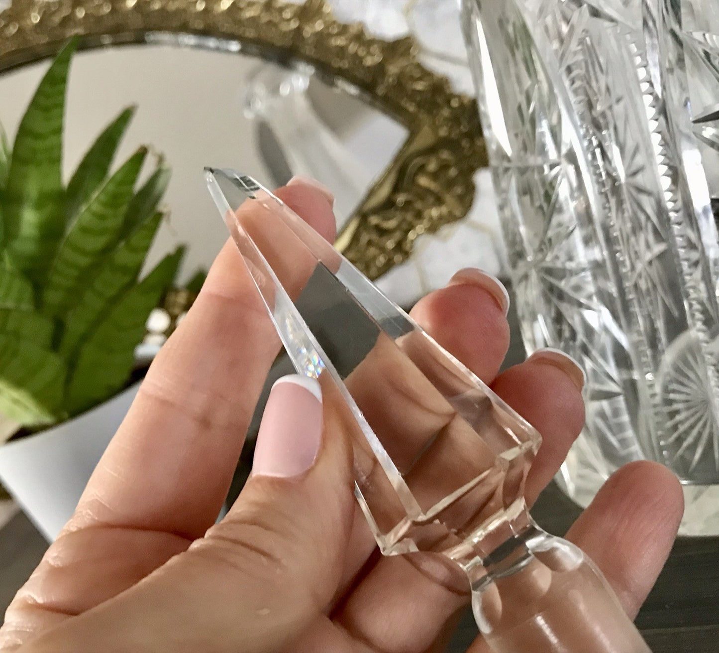 Antik Saint Louis? Glaskaraffe Karaffe Kristallglas wundervoll Bleikristall Edel