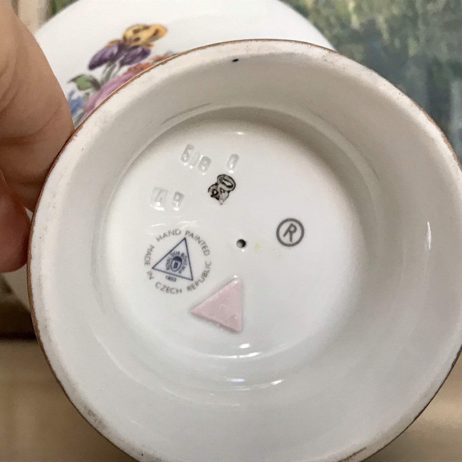 Vintage Alt Porzellan Prunkvase Vase Echt Kobalt blau Royal Dux Porzellan Böhmen