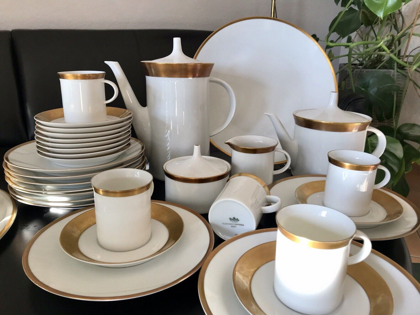 Vintage 60er Rosenthal Porzellan Kaffeeservice weiß gold Kurfürstendamm Studio