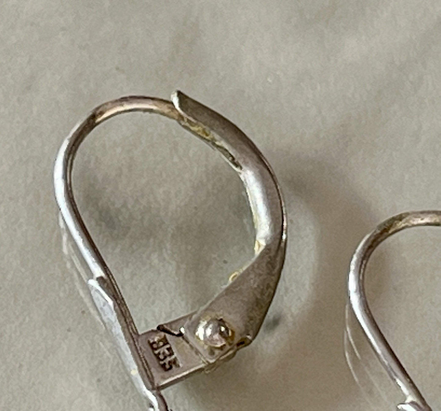 Antik Jugendstil Ohrhänger Ohrringe DAMEN Silber 835 SUPER Design barocke Perle