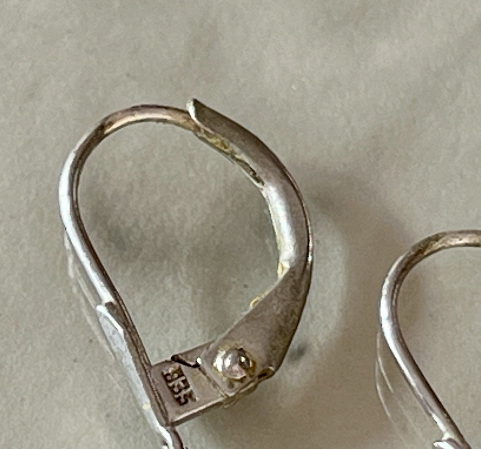 Antik Jugendstil Ohrhänger Ohrringe DAMEN Silber 835 SUPER Design barocke Perle