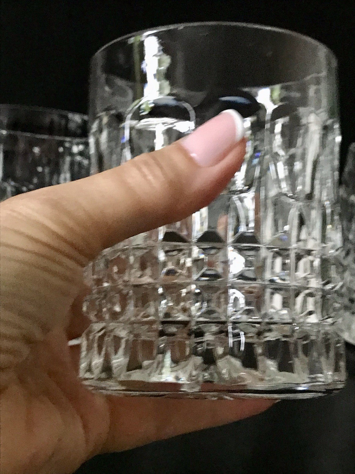 Vintage 4x edel Whisky Gläser  Tumbler Becher Kristallglas Nachtmann Edel