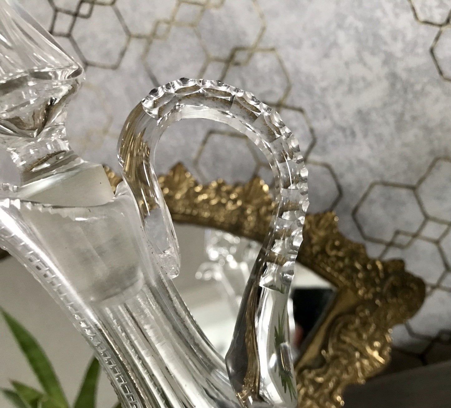 Antik Baccarat? Glaskaraffe Karaffe Kristallglas wundervoll Bleikristall Edel