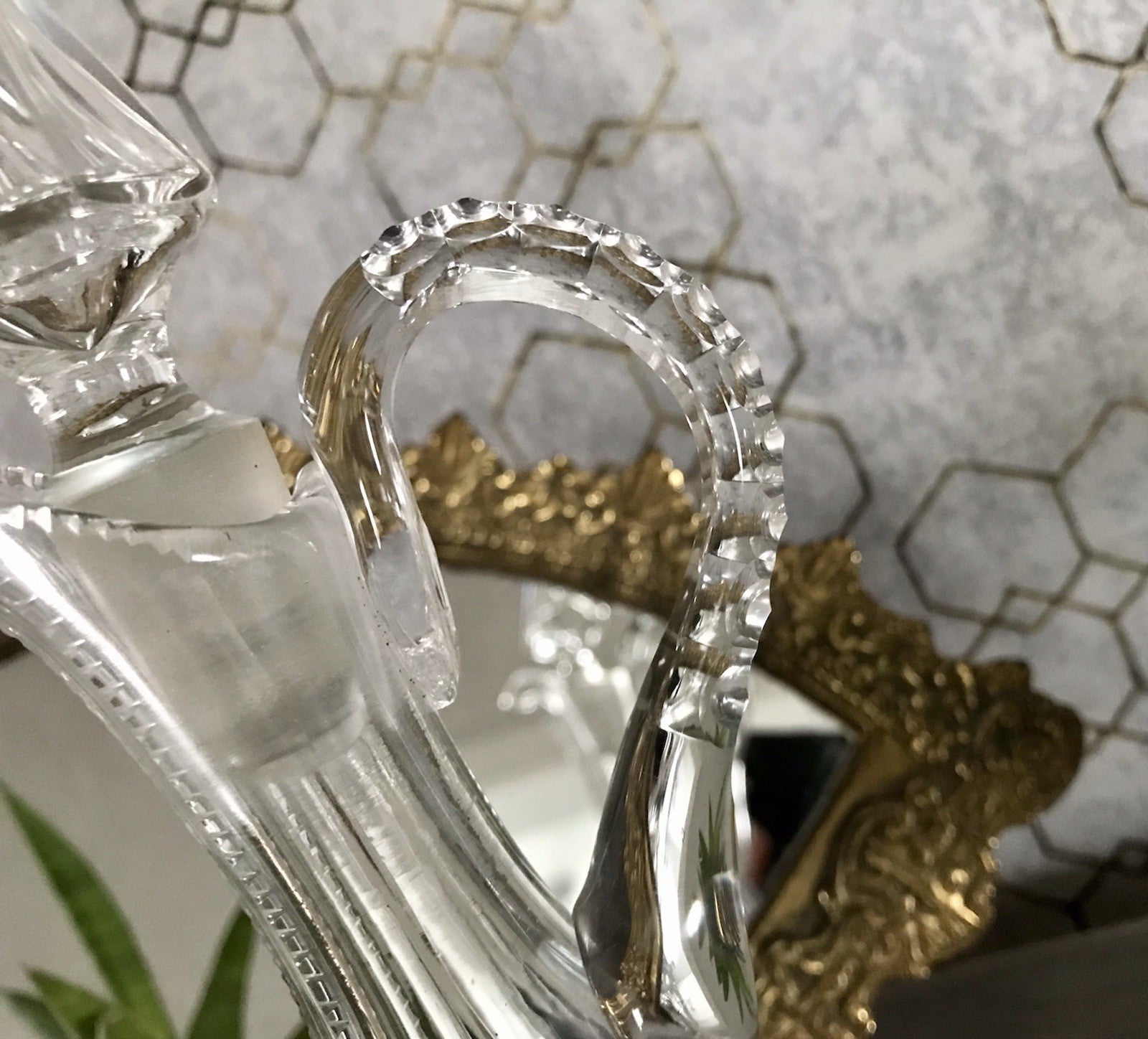 Antik Baccarat? Glaskaraffe Karaffe Kristallglas wundervoll Bleikristall Edel