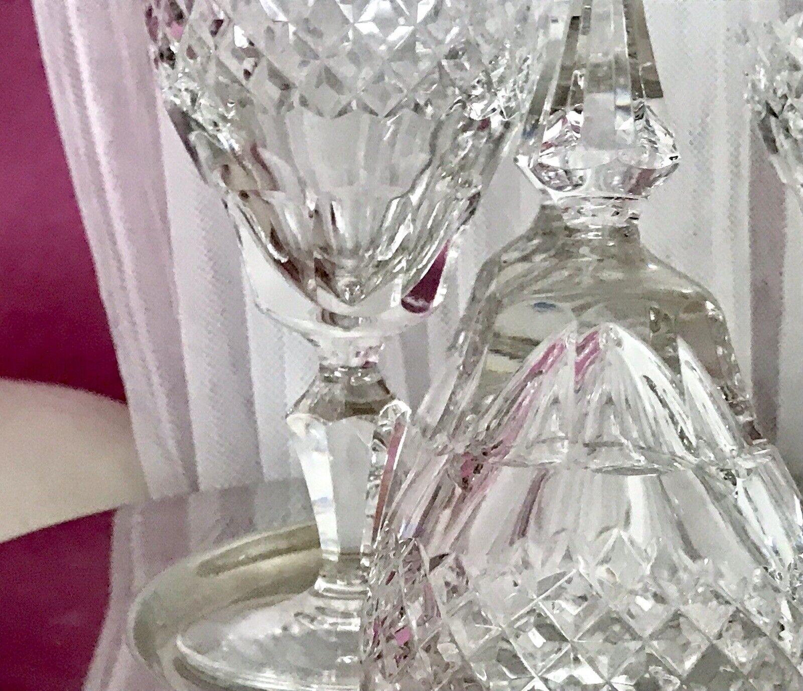 Vintage SEHR EDEL 6x Weingläser Gläser Kristallglas So schön!