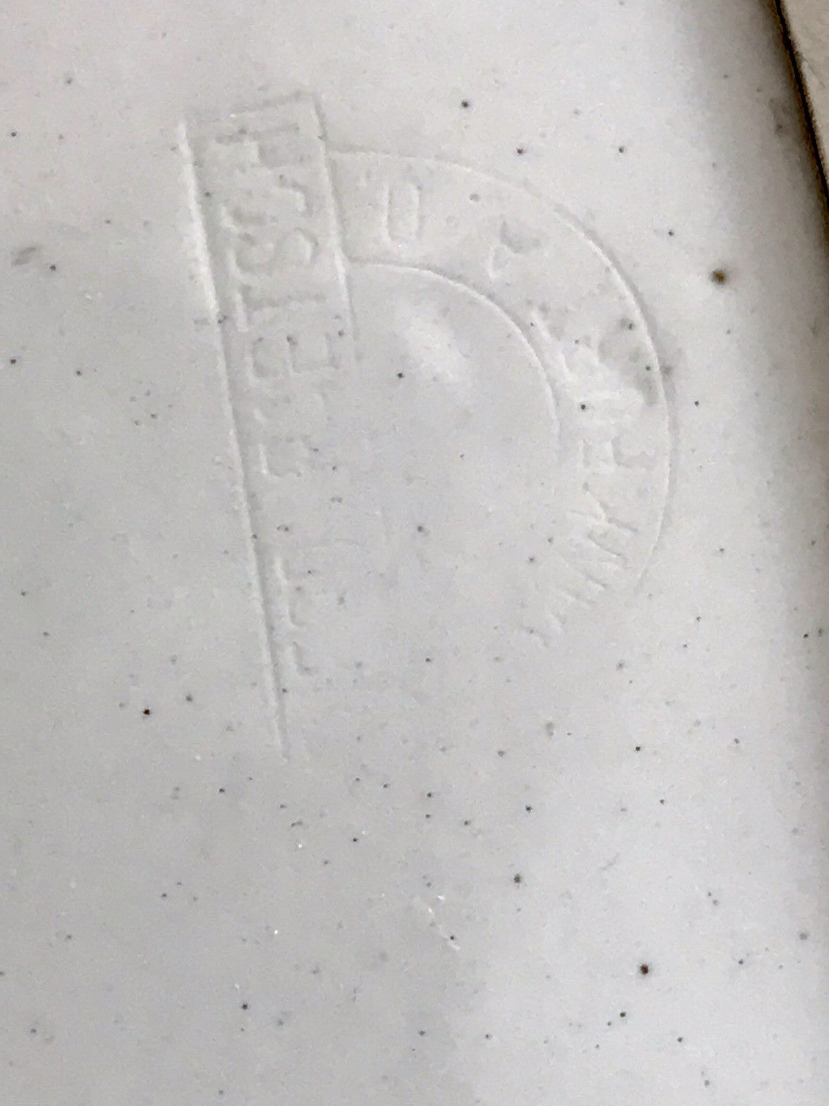 Antik ~1880 Tortenplatte auf Fuß Metall Keramik Steinzeug Paetch Frankfurt Oder