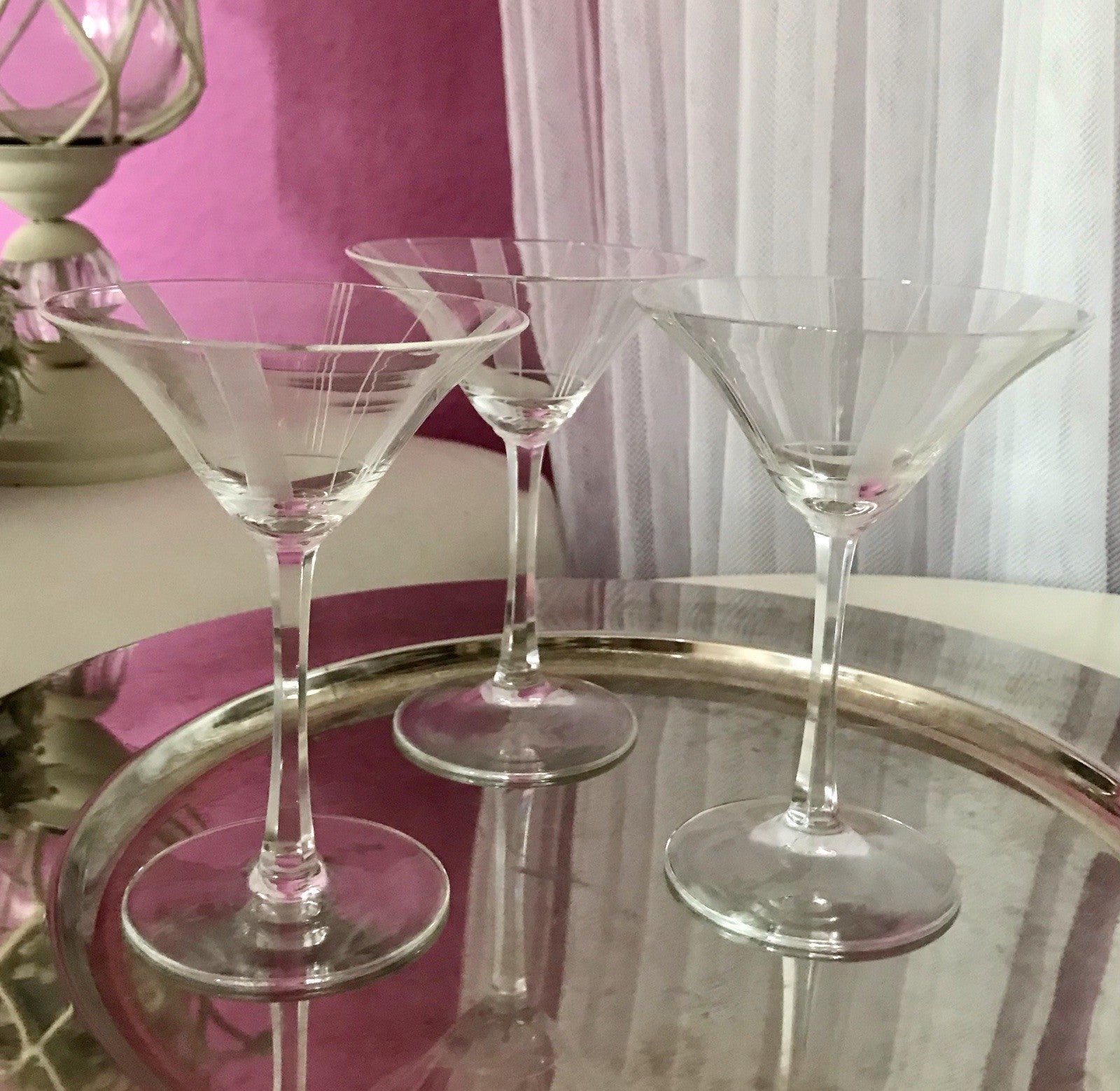 Antik Art Déco 3x Likörglas Gläser Zeus Otto Rakel 40er Weisswasser Silberstreif